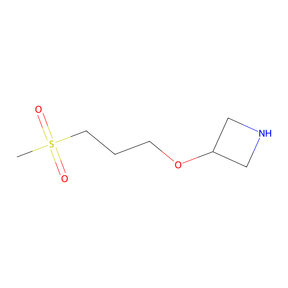 3-(3-Methanesulfonylpropoxy)azetidine molecular structure, CAS 1342100-28-0