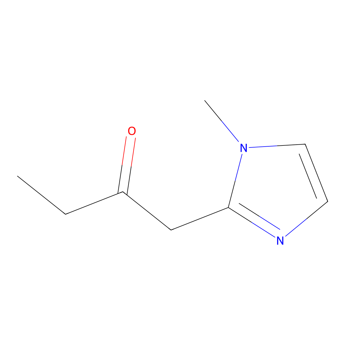 1-(1-methyl-1H-imidazol-2-yl)butan-2-one molecular structure, CAS 1342101-87-4