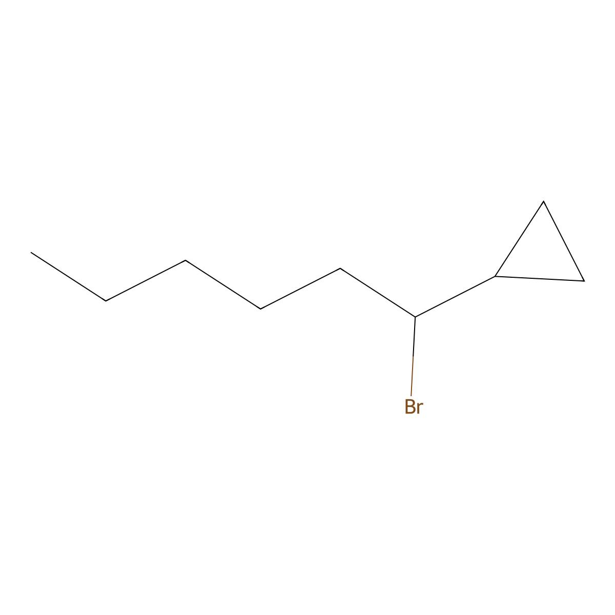 (1-Bromohexyl)cyclopropane molecular structure, CAS 1342102-51-5