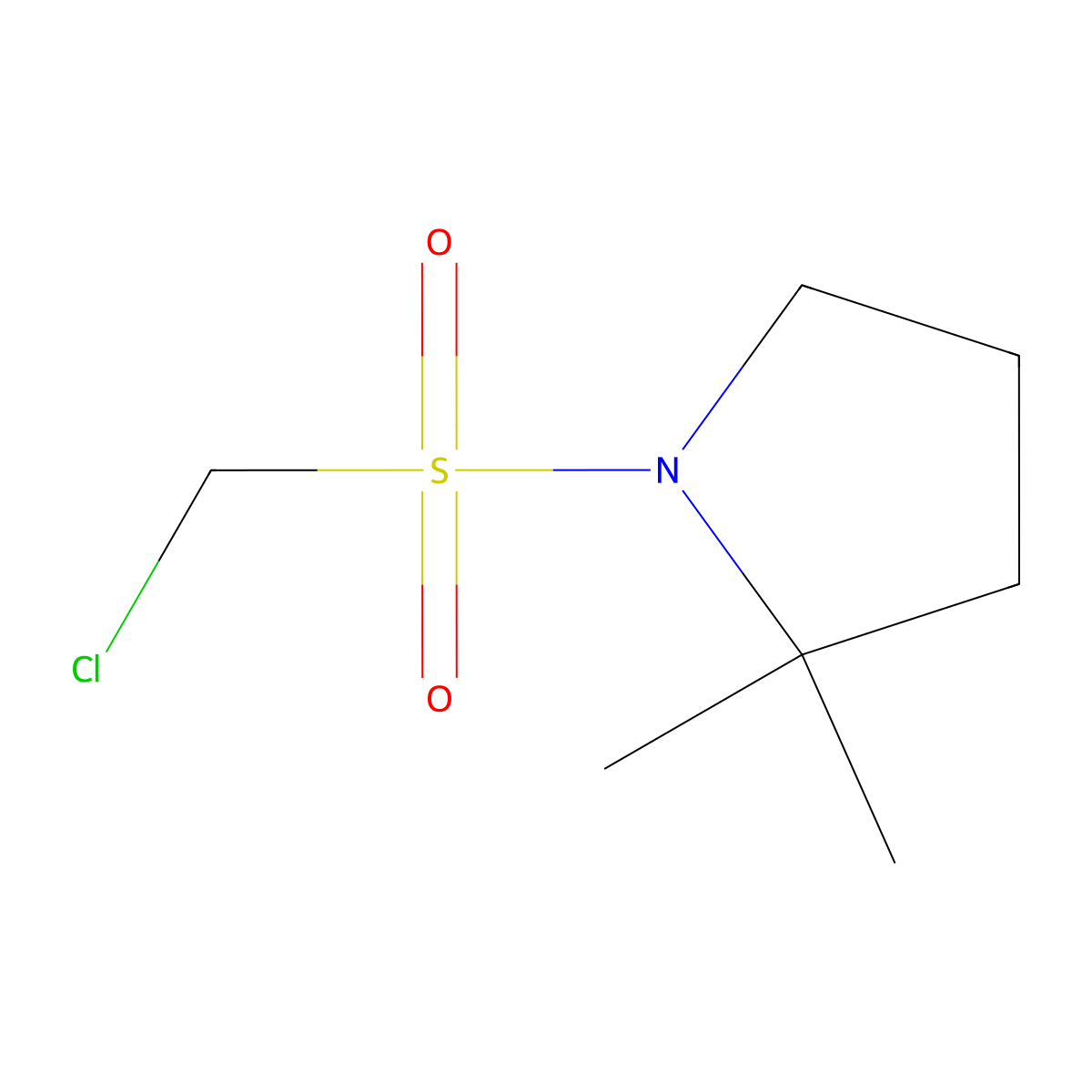 1-Chloromethanesulfonyl-2,2-dimethylpyrrolidine molecular structure, CAS 1342105-94-5