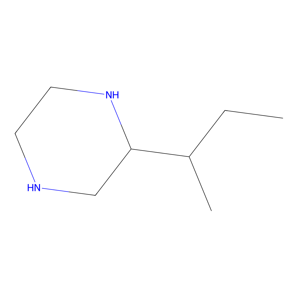 2-(Butan-2-yl)piperazine molecular structure, CAS 1342114-83-3