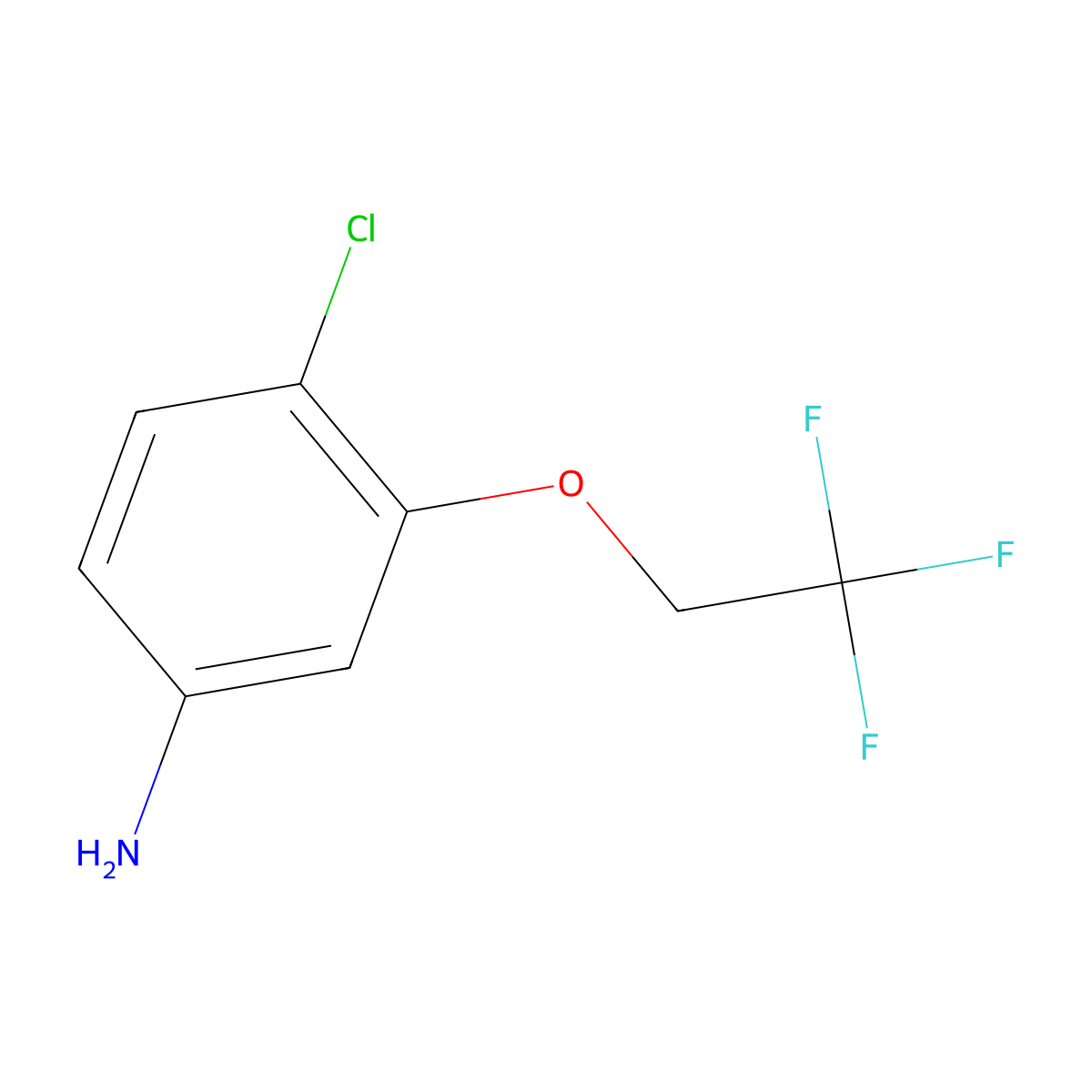 4-Chloro-3-(2,2,2-trifluoroethoxy)aniline molecular structure, CAS 1342115-81-4