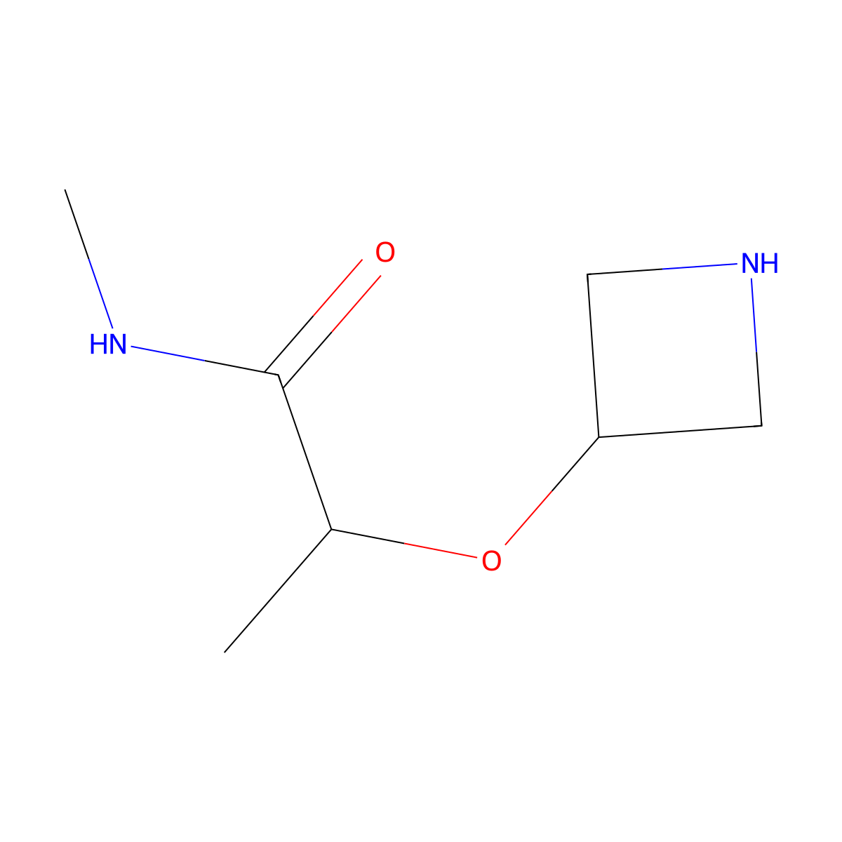 2-(azetidin-3-yloxy)-N-methylpropanamide molecular structure, CAS 1342116-93-1