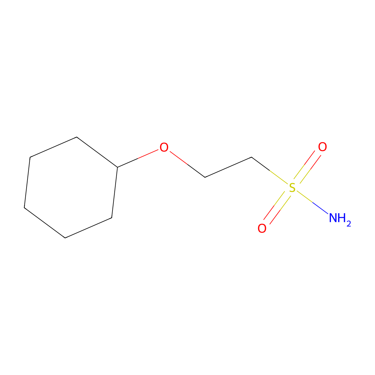 2-(Cyclohexyloxy)ethane-1-sulfonamide molecular structure, CAS 1342119-54-3