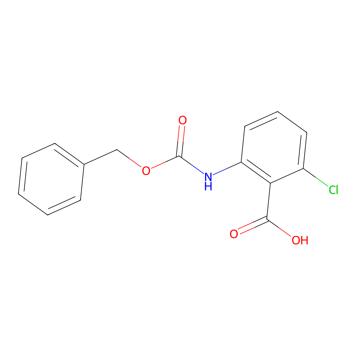 2-{[(Benzyloxy)carbonyl]amino}-6-chlorobenzoic acid molecular structure, CAS 1342121-57-6