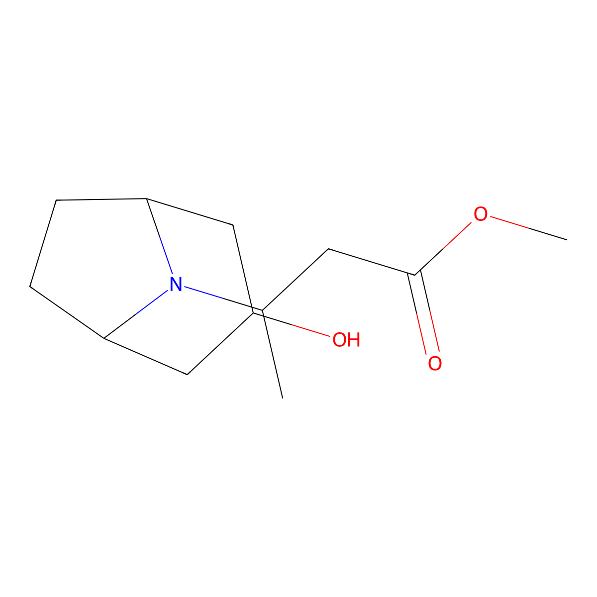 Methyl 3-{3-hydroxy-8-azabicyclo[3.2.1]octan-8-yl}butanoate molecular structure, CAS 1342122-46-6