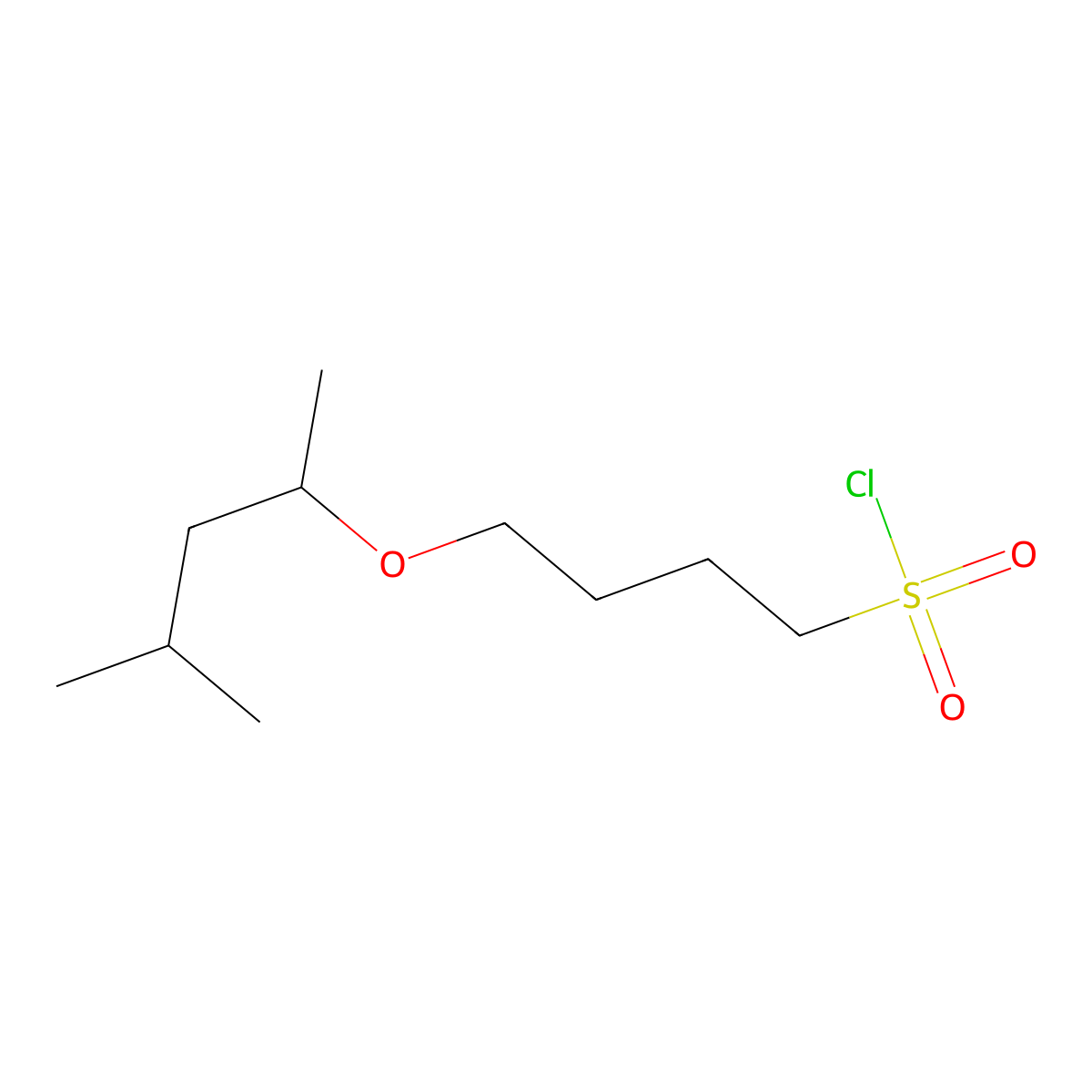 4-((4-Methylpentan-2-yl)oxy)butane-1-sulfonyl chloride molecular structure, CAS 1342122-74-0