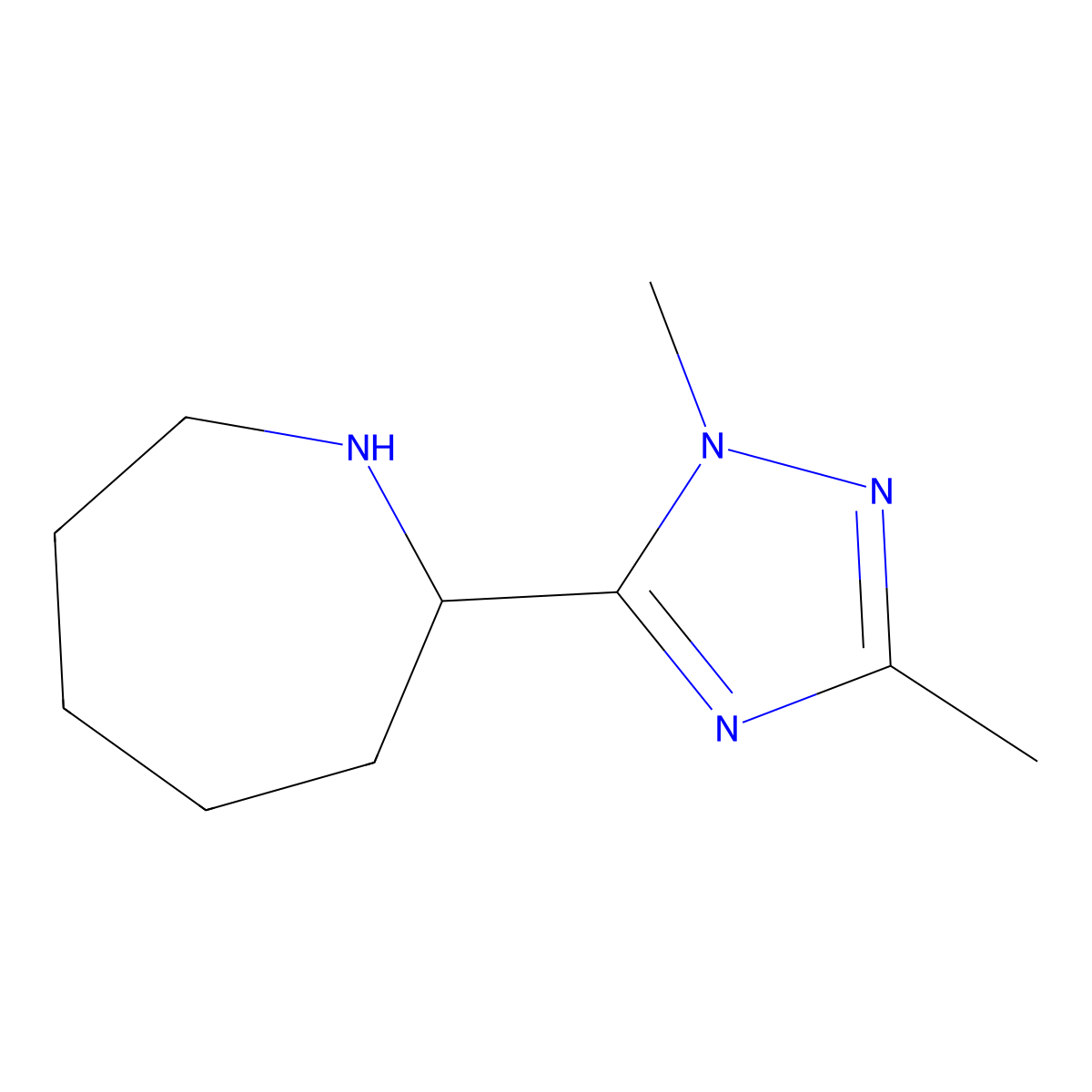 2-(1,3-Dimethyl-1h-1,2,4-triazol-5-yl)azepane molecular structure, CAS 1342123-51-6