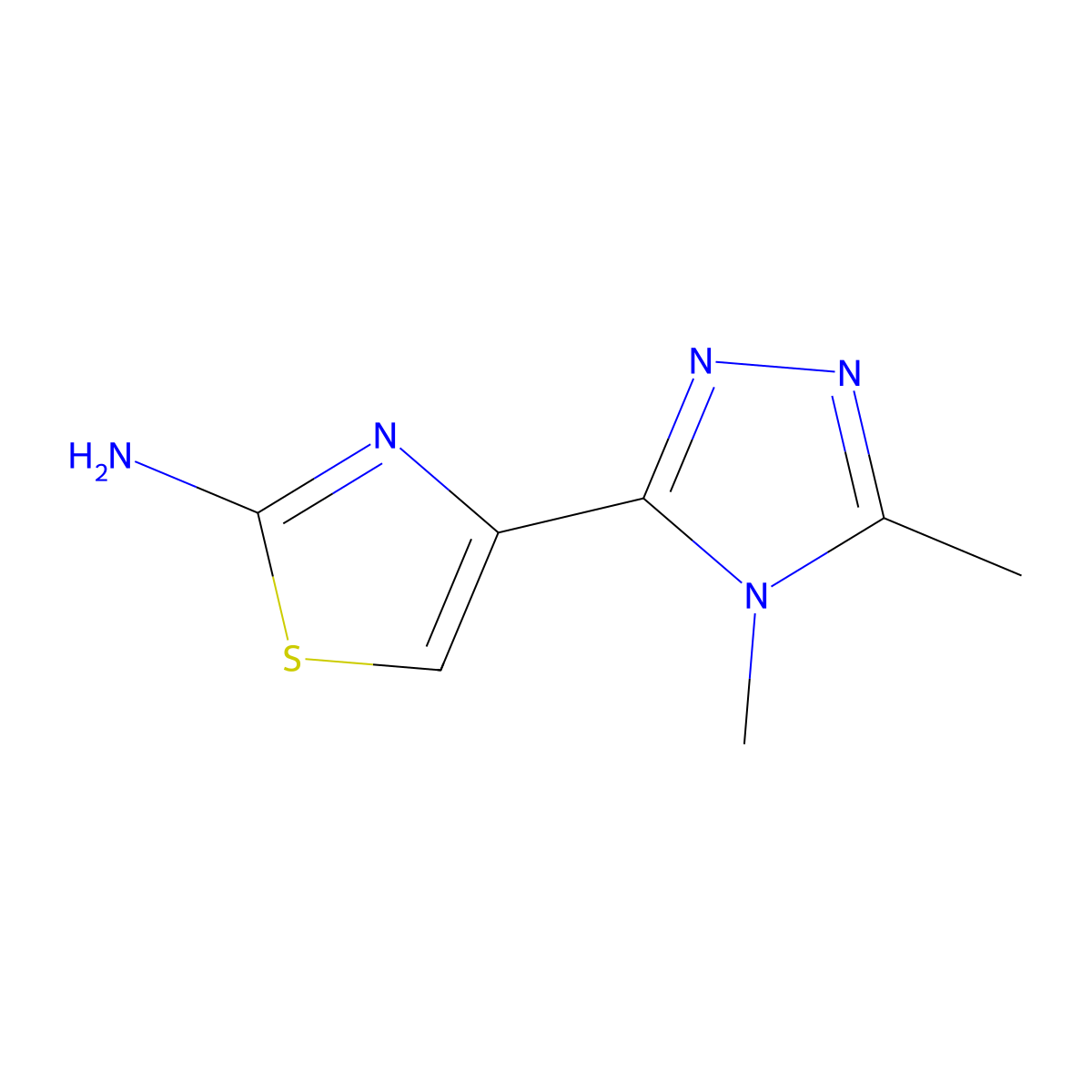 4-(4,5-Dimethyl-4h-1,2,4-triazol-3-yl)thiazol-2-amine molecular structure, CAS 1342124-77-9
