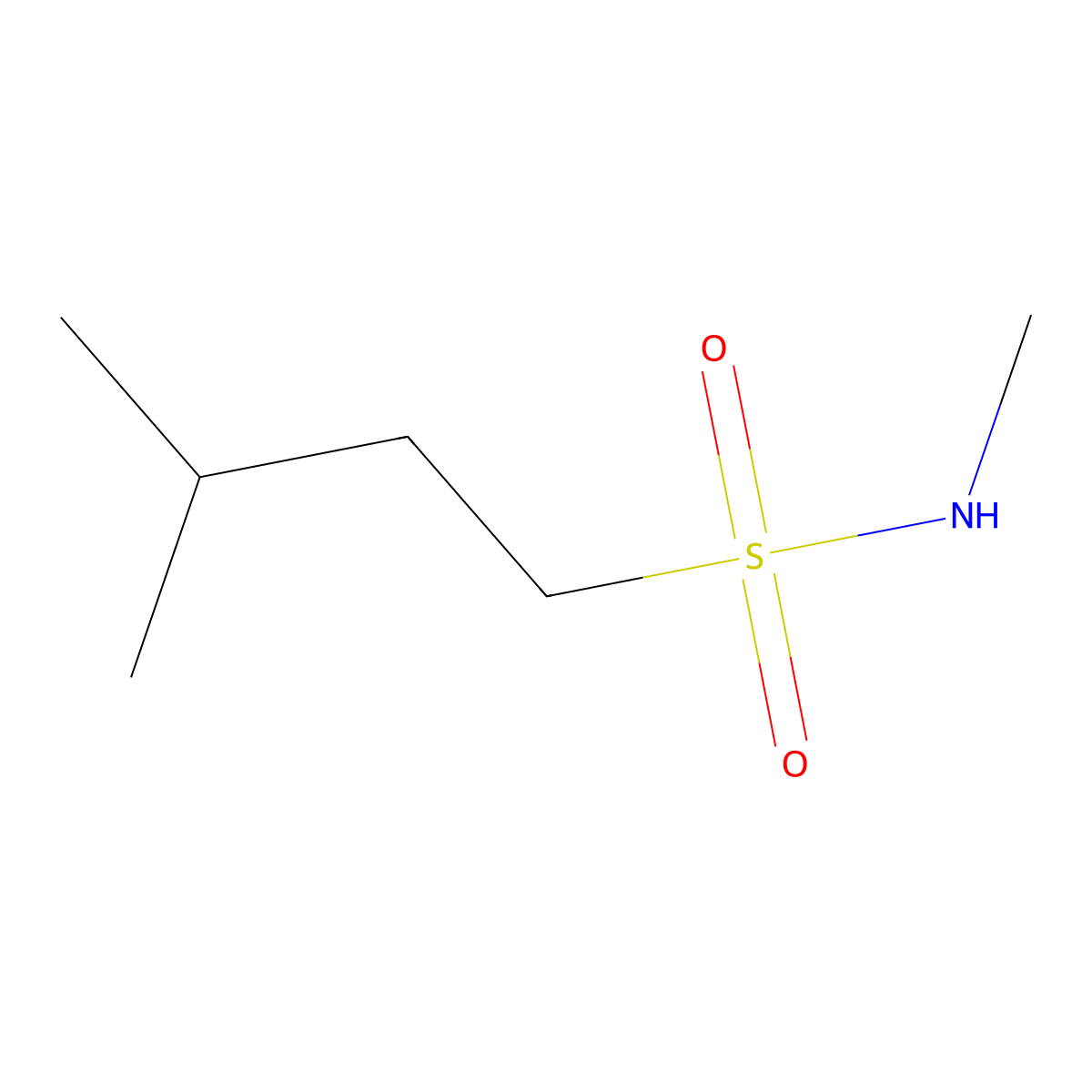 N,3-dimethylbutane-1-sulfonamide molecular structure, CAS 1342129-24-1