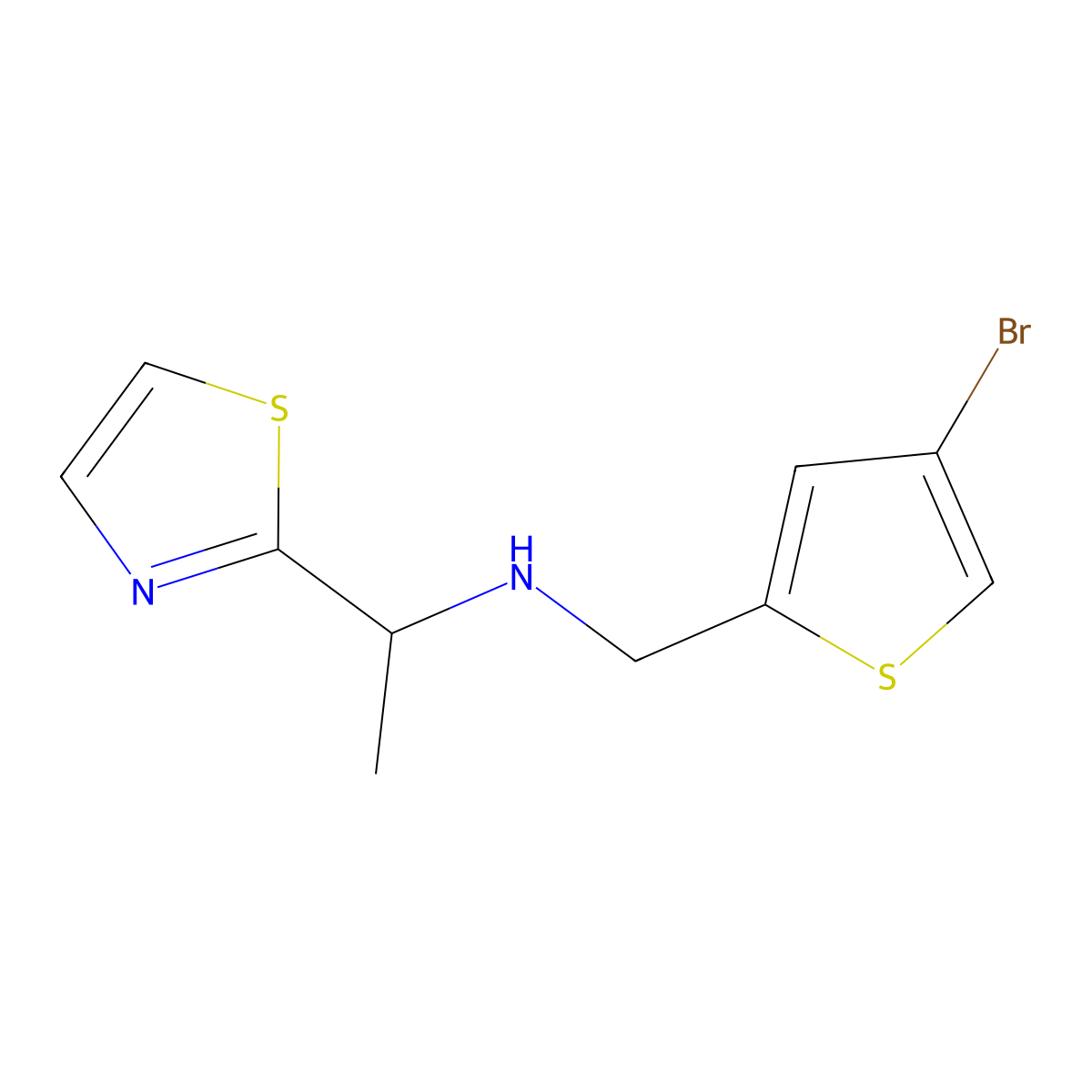 [(4-Bromothiophen-2-yl)methyl][1-(1,3-thiazol-2-yl)ethyl]amine molecular structure, CAS 1342129-97-8
