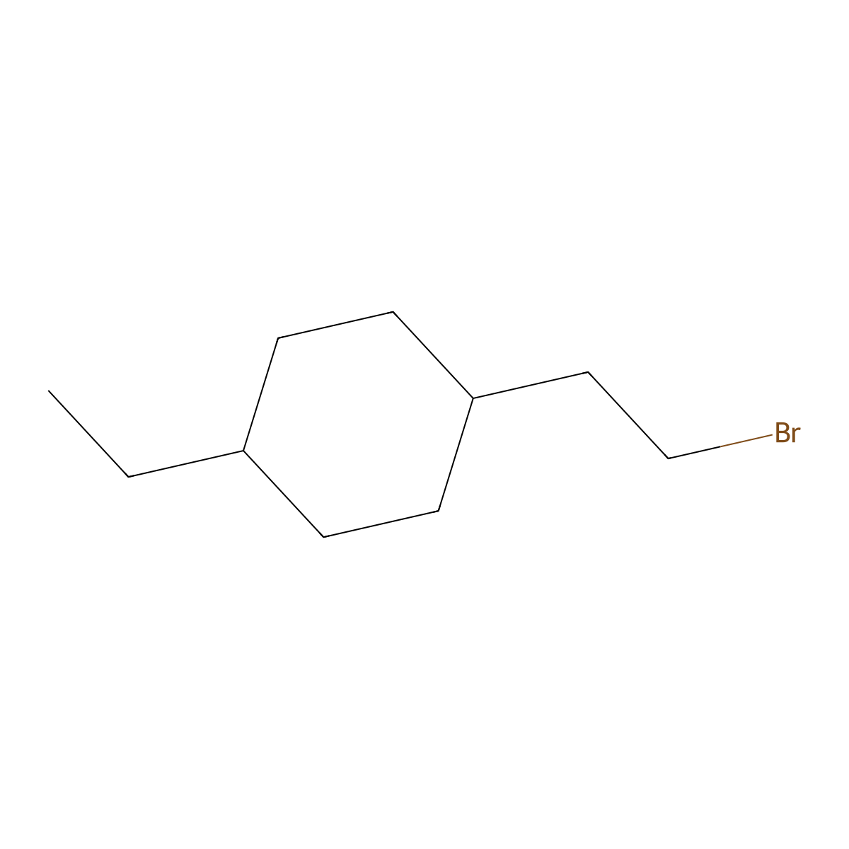 1-(2-Bromoethyl)-4-ethylcyclohexane molecular structure, CAS 1342130-24-8