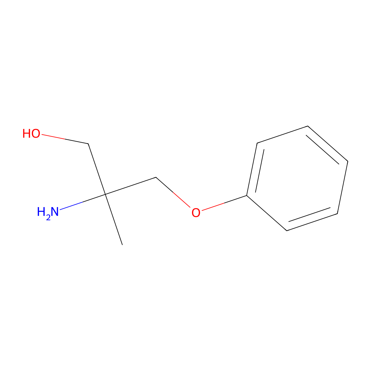 2-Amino-2-methyl-3-phenoxypropan-1-ol molecular structure, CAS 1342130-34-0