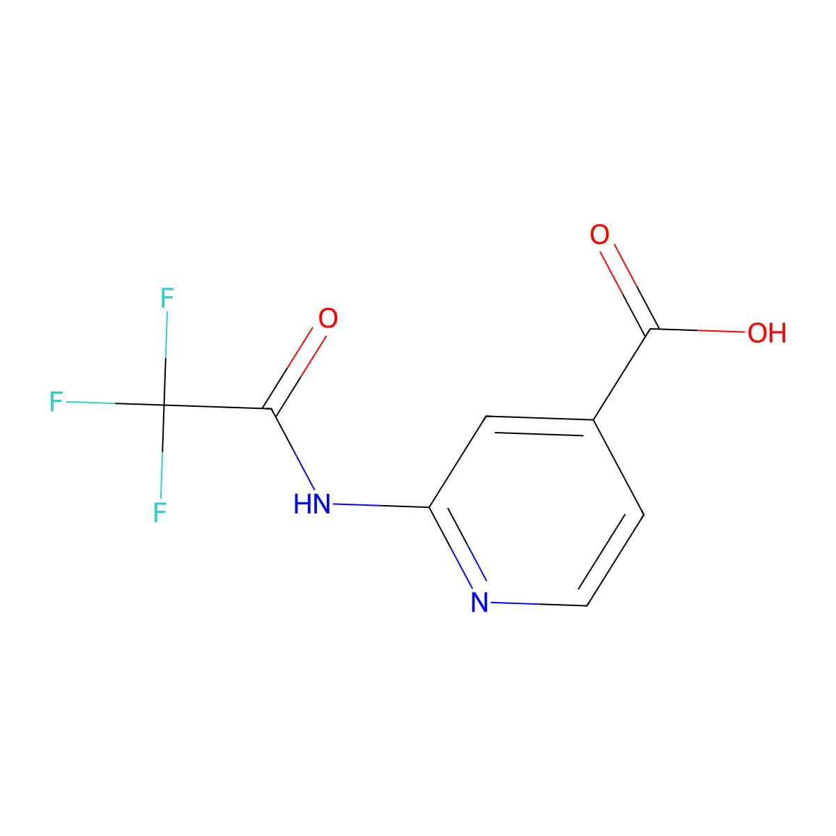 2-(2,2,2-Trifluoroacetamido)isonicotinic acid molecular structure, CAS 1342133-84-9
