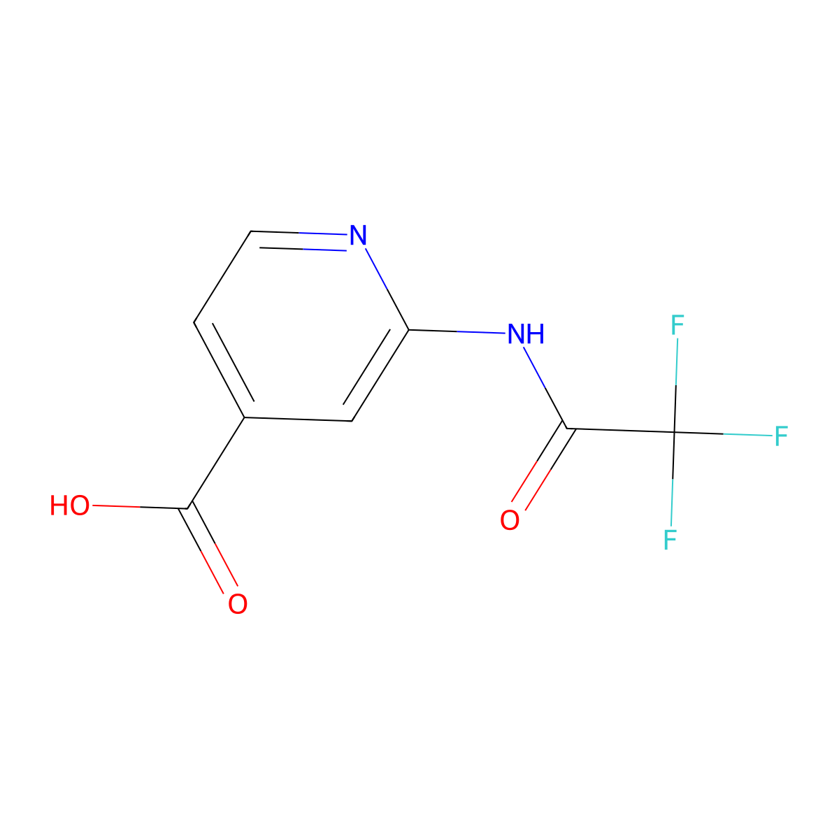 2-(2,2,2-Trifluoroacetamido)isonicotinic acid molecular structure, CAS 1342133-84-9