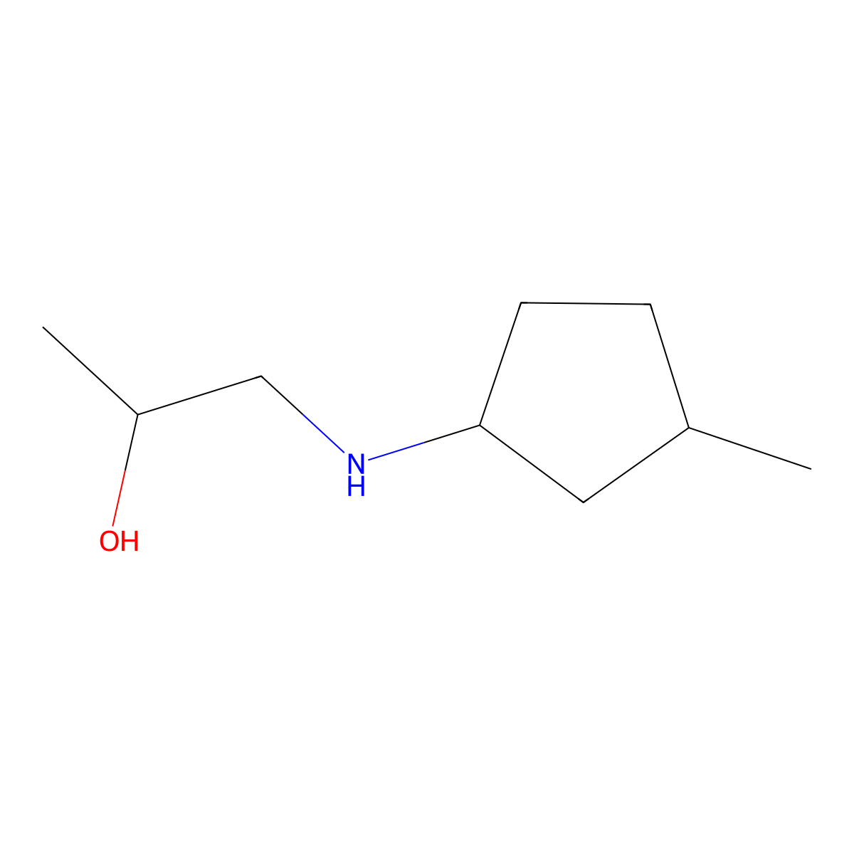 1-[(3-Methylcyclopentyl)amino]propan-2-ol molecular structure, CAS 1342136-18-8