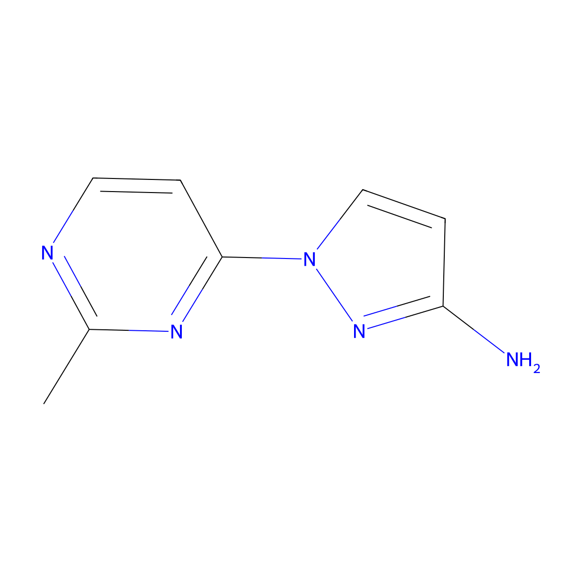 1-(2-Methylpyrimidin-4-yl)-1h-pyrazol-3-amine molecular structure, CAS 1342138-19-5