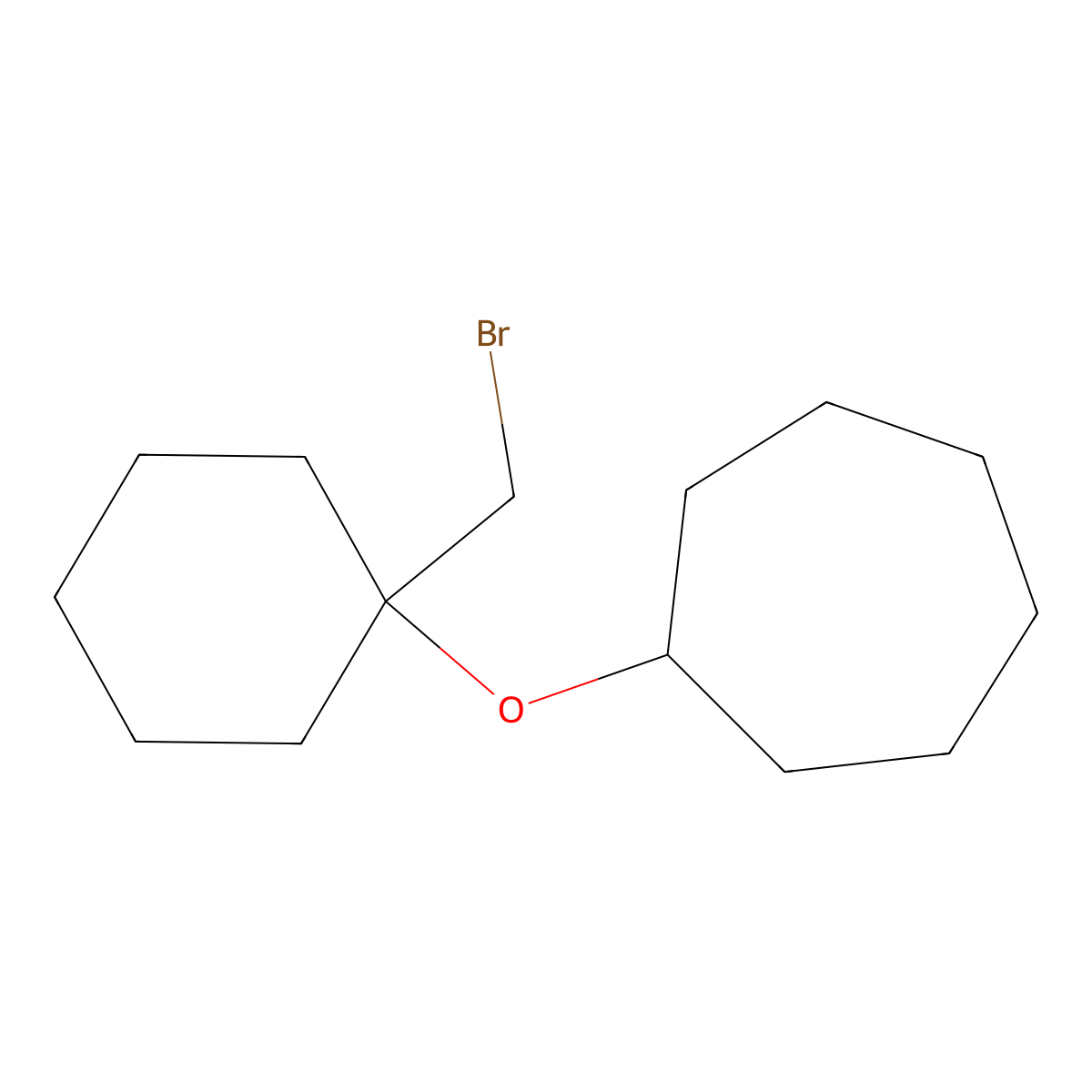((1-(Bromomethyl)cyclohexyl)oxy)cycloheptane molecular structure, CAS 1342144-96-0
