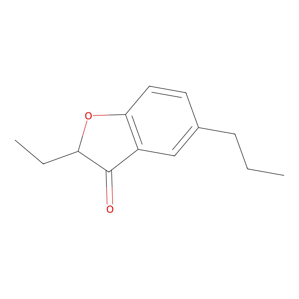 2-Ethyl-5-propyl-2,3-dihydro-1-benzofuran-3-one molecular structure, CAS 1342151-13-6