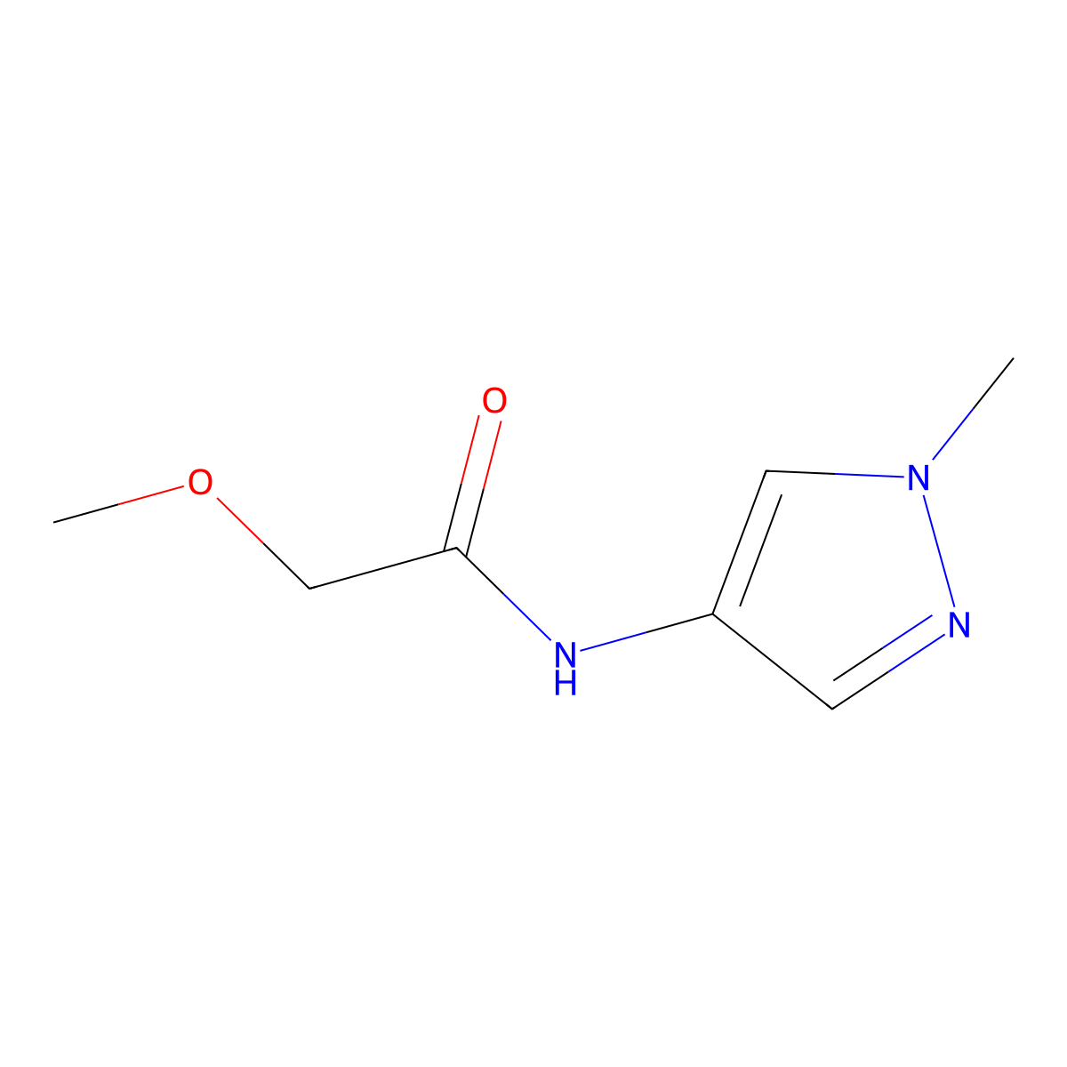 2-Methoxy-N-(1-methyl-1H-pyrazol-4-yl)acetamide molecular structure, CAS 1342151-83-0