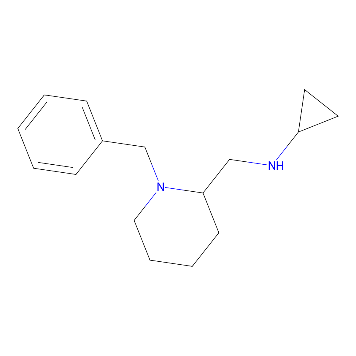 (1-Benzyl-piperidin-2-ylmethyl)-cyclopropyl-amine molecular structure, CAS 1342156-65-3