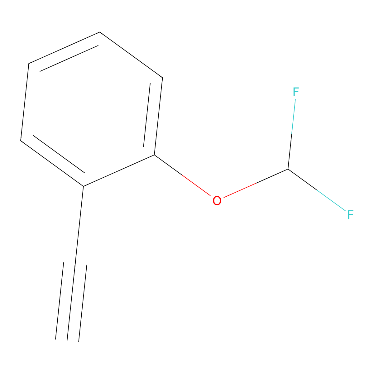 1-(Difluoromethoxy)-2-ethynylbenzene molecular structure, CAS 1342158-87-5