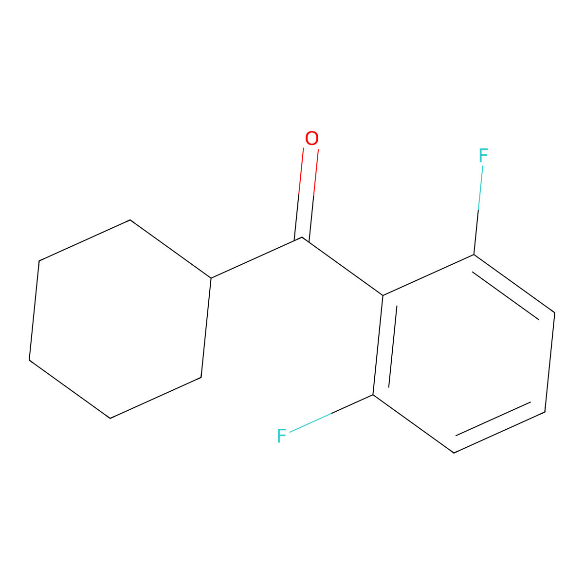 2,6-Difluorophenyl cyclohexyl ketone molecular structure, CAS 1342160-28-4