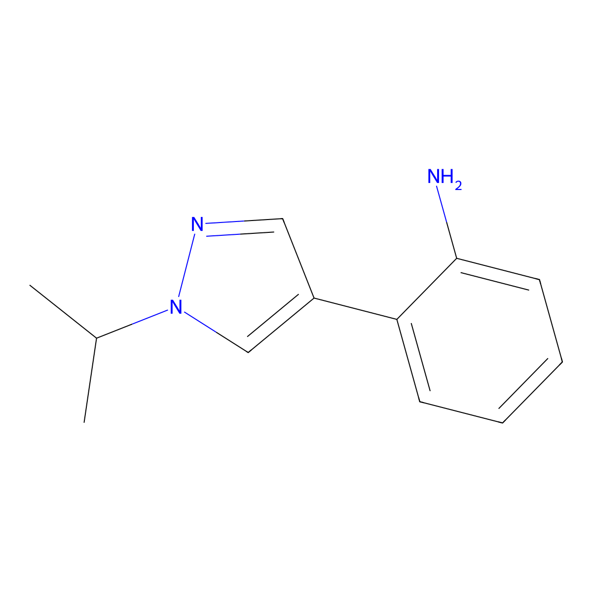 2-(1-Isopropyl-1h-pyrazol-4-yl)aniline molecular structure, CAS 1342161-68-5