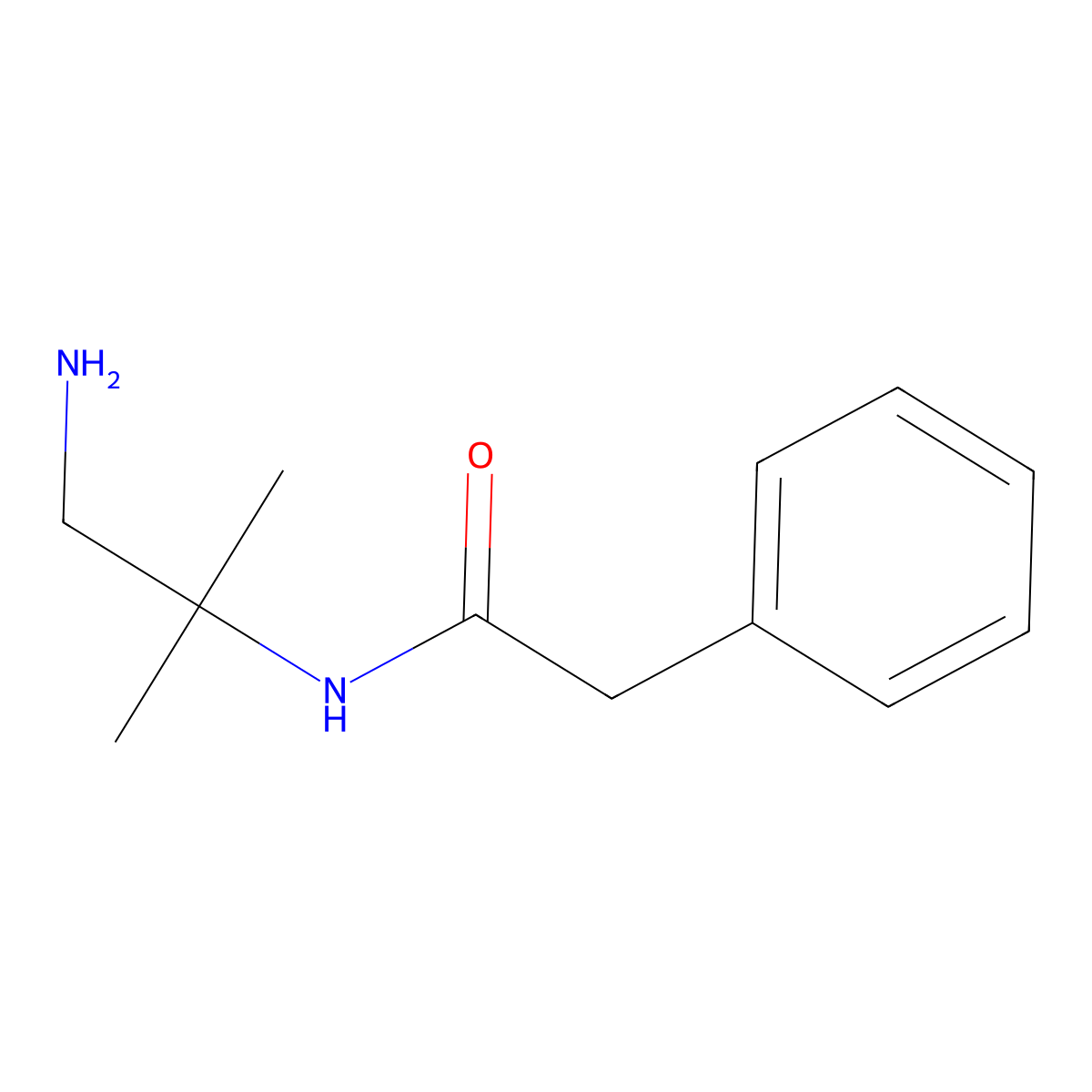 N-(1-amino-2-methylpropan-2-yl)-2-phenylacetamide molecular structure, CAS 1342163-68-1