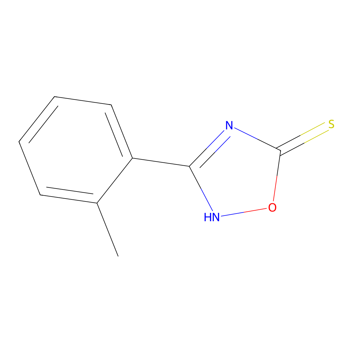 3-(2-Methylphenyl)-1,2,4-oxadiazole-5-thiol molecular structure, CAS 1342166-51-1