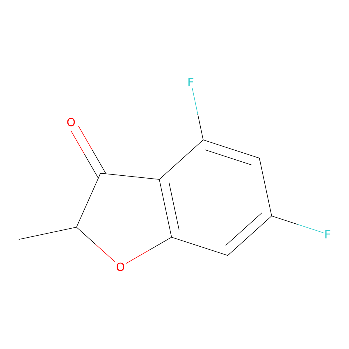 4,6-Difluoro-2-methyl-2,3-dihydro-1-benzofuran-3-one molecular structure, CAS 1342166-88-4
