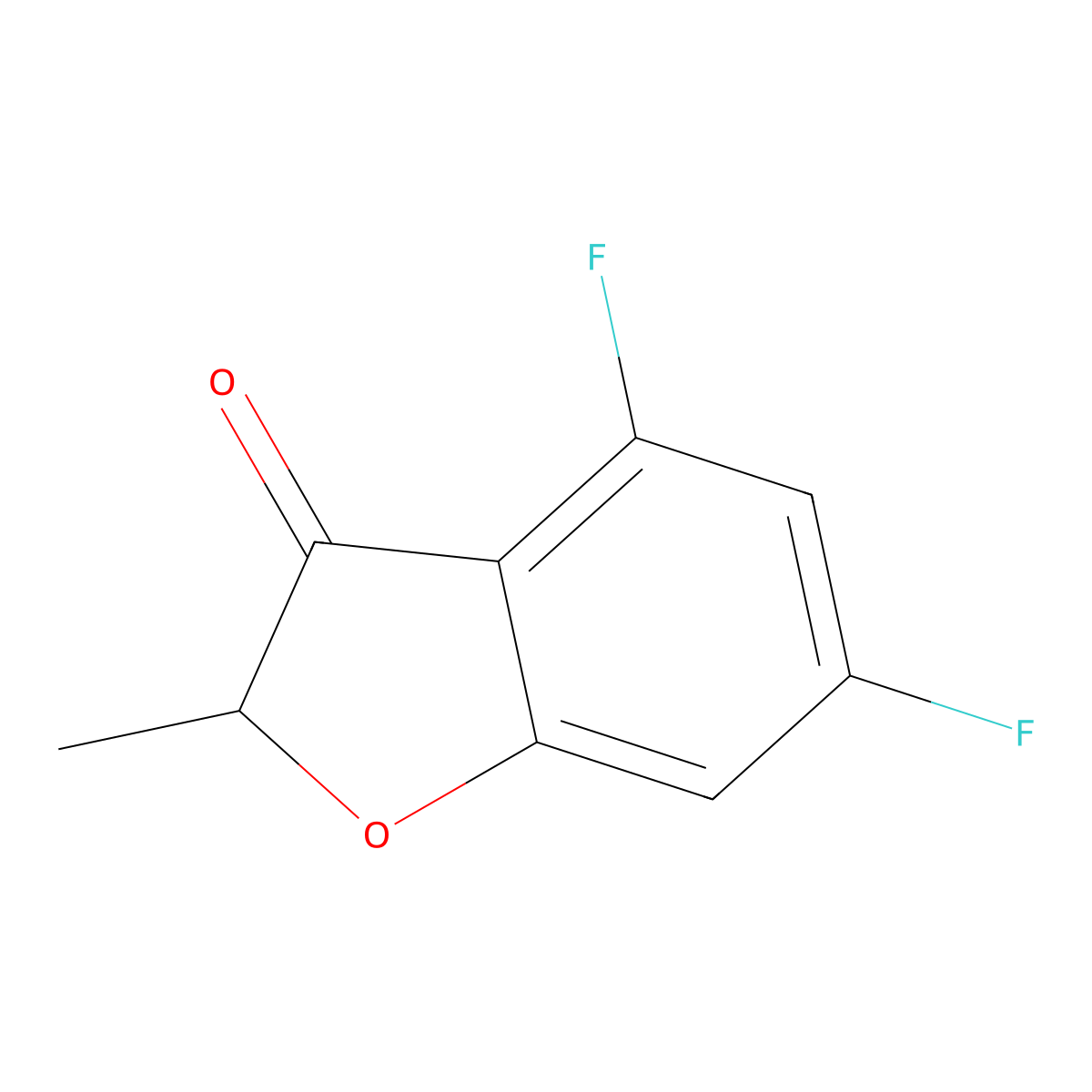 4,6-Difluoro-2-methyl-2,3-dihydro-1-benzofuran-3-one molecular structure, CAS 1342166-88-4