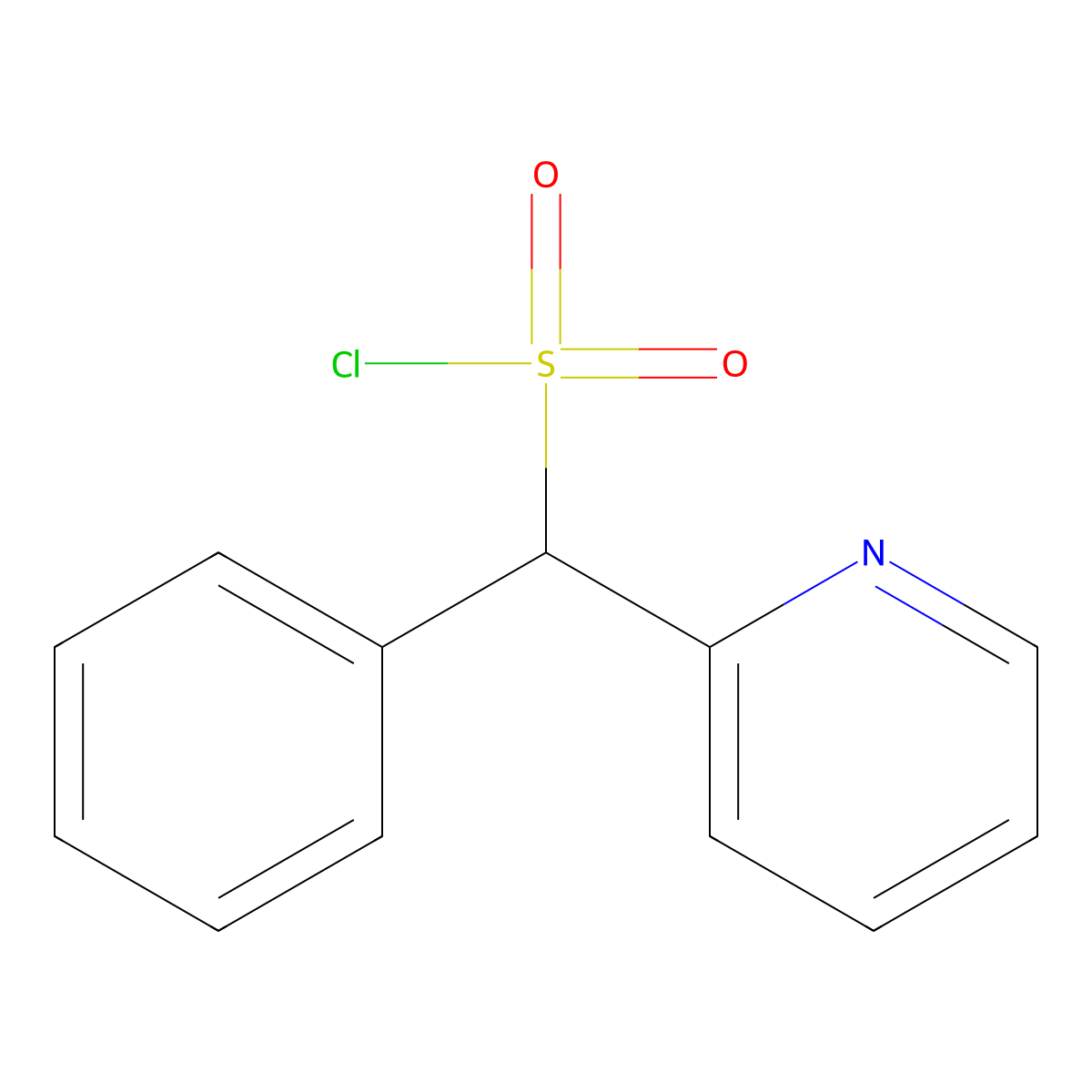 Phenyl(pyridin-2-yl)methanesulfonyl chloride molecular structure, CAS 1342167-03-6