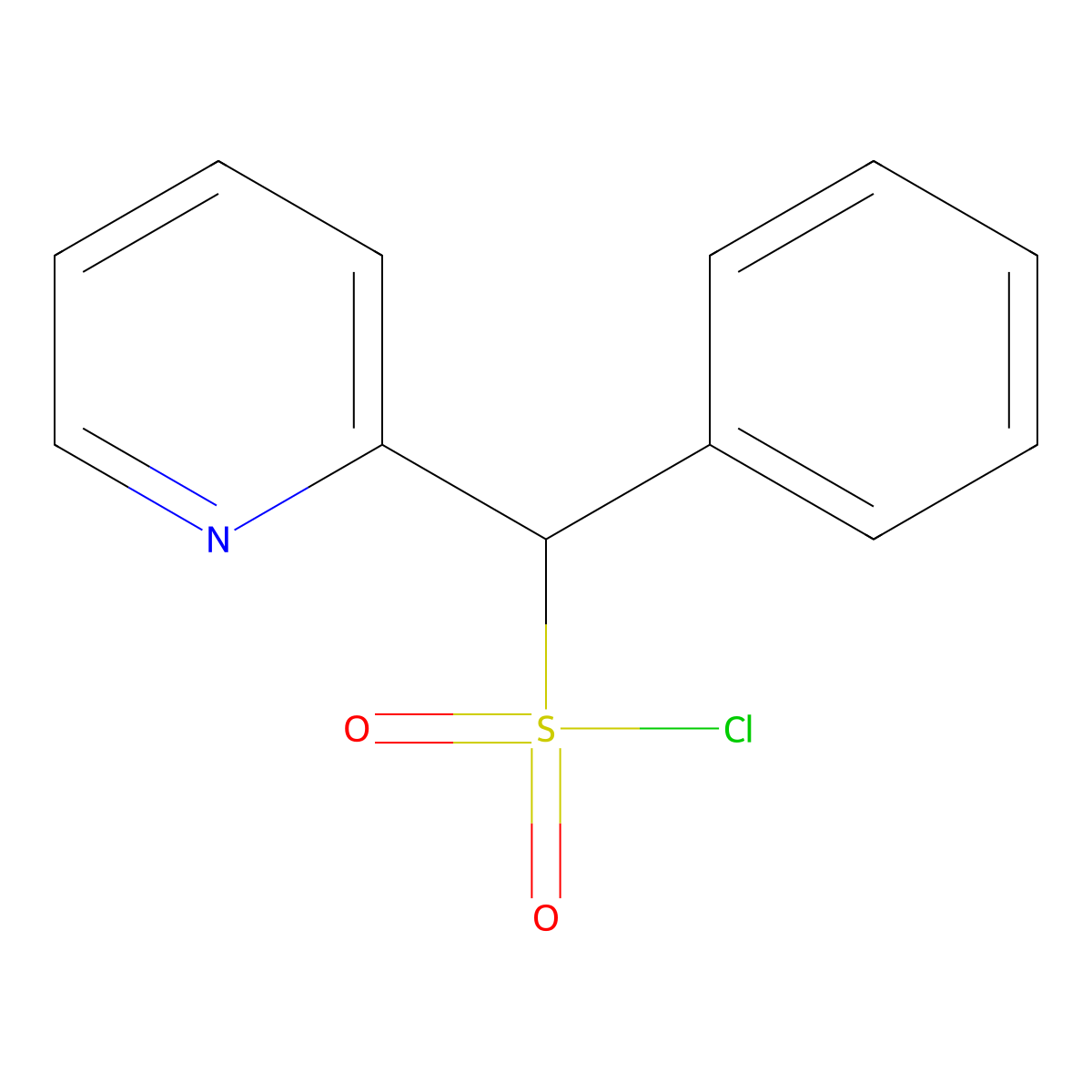 Phenyl(pyridin-2-yl)methanesulfonyl chloride molecular structure, CAS 1342167-03-6