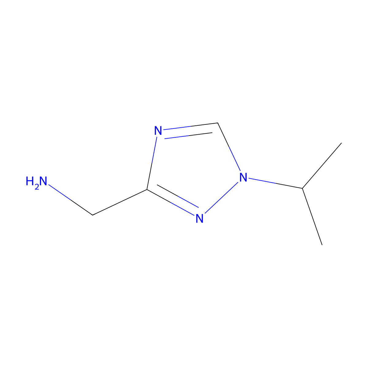 1-[1-(propan-2-yl)-1H-1,2,4-triazol-3-yl]methanamine molecular structure, CAS 1342167-69-4