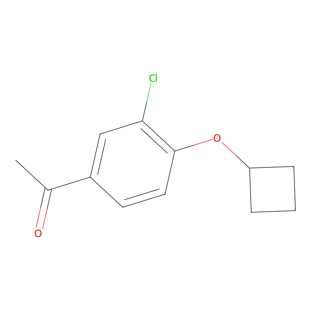 1-(3-Chloro-4-cyclobutoxyphenyl)ethanone molecular structure, CAS 1342176-44-6