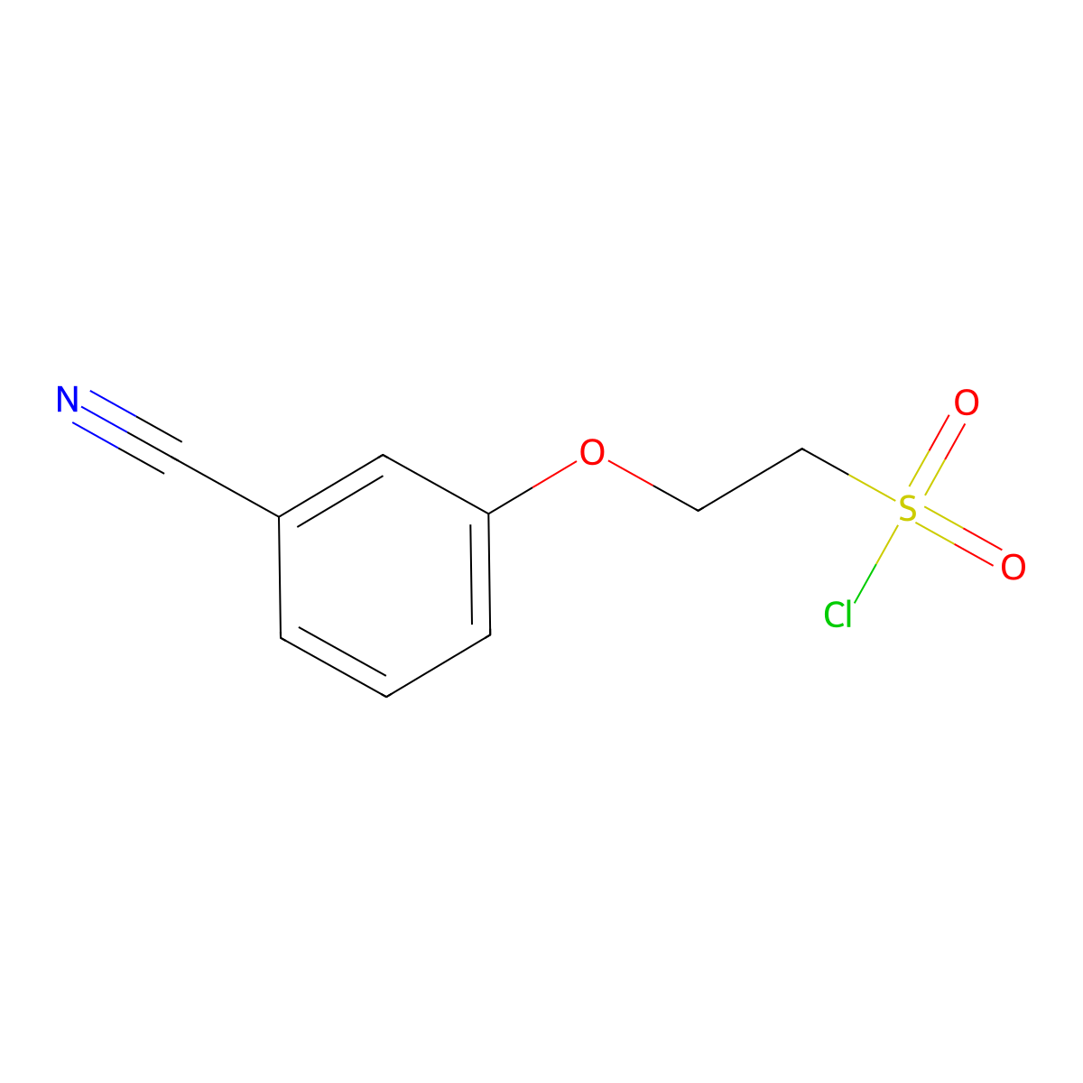 2-(3-Cyanophenoxy)ethane-1-sulfonyl chloride molecular structure, CAS 1342179-82-1
