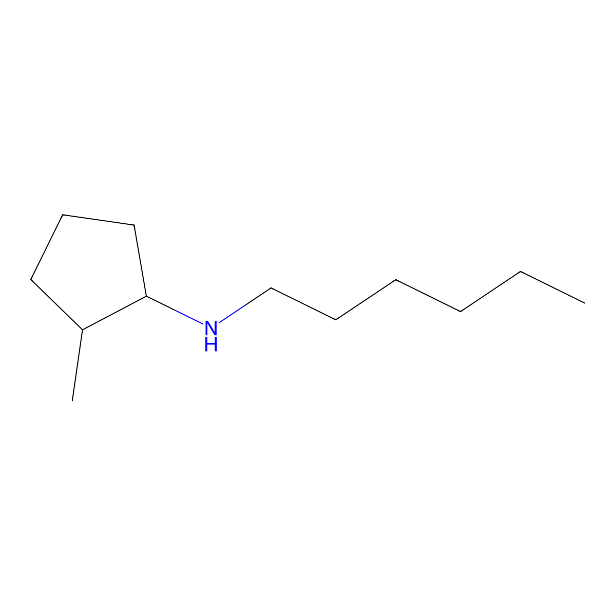 N-hexyl-2-methylcyclopentan-1-amine molecular structure, CAS 1342180-04-4