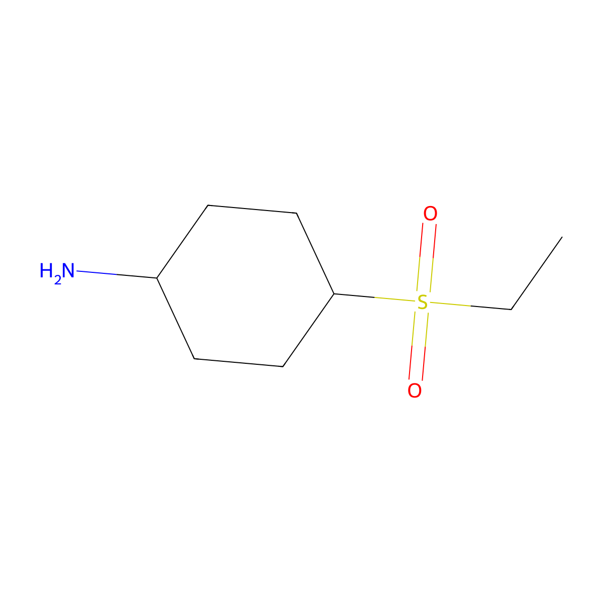 4-(Ethanesulfonyl)cyclohexan-1-amine molecular structure, CAS 1342181-92-3