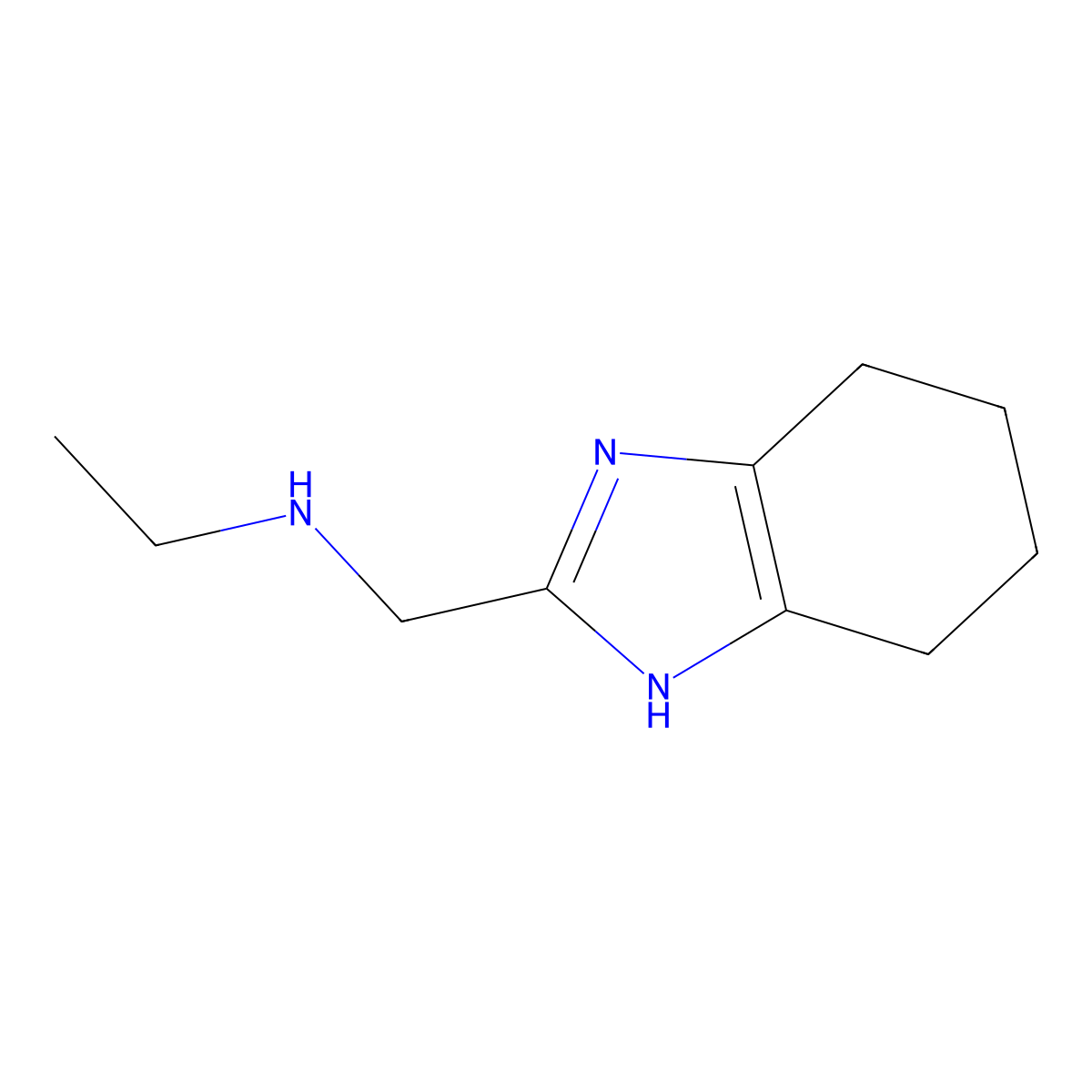 n-((4,5,6,7-Tetrahydro-1h-benzo[d]imidazol-2-yl)methyl)ethanamine molecular structure, CAS 1342182-03-9