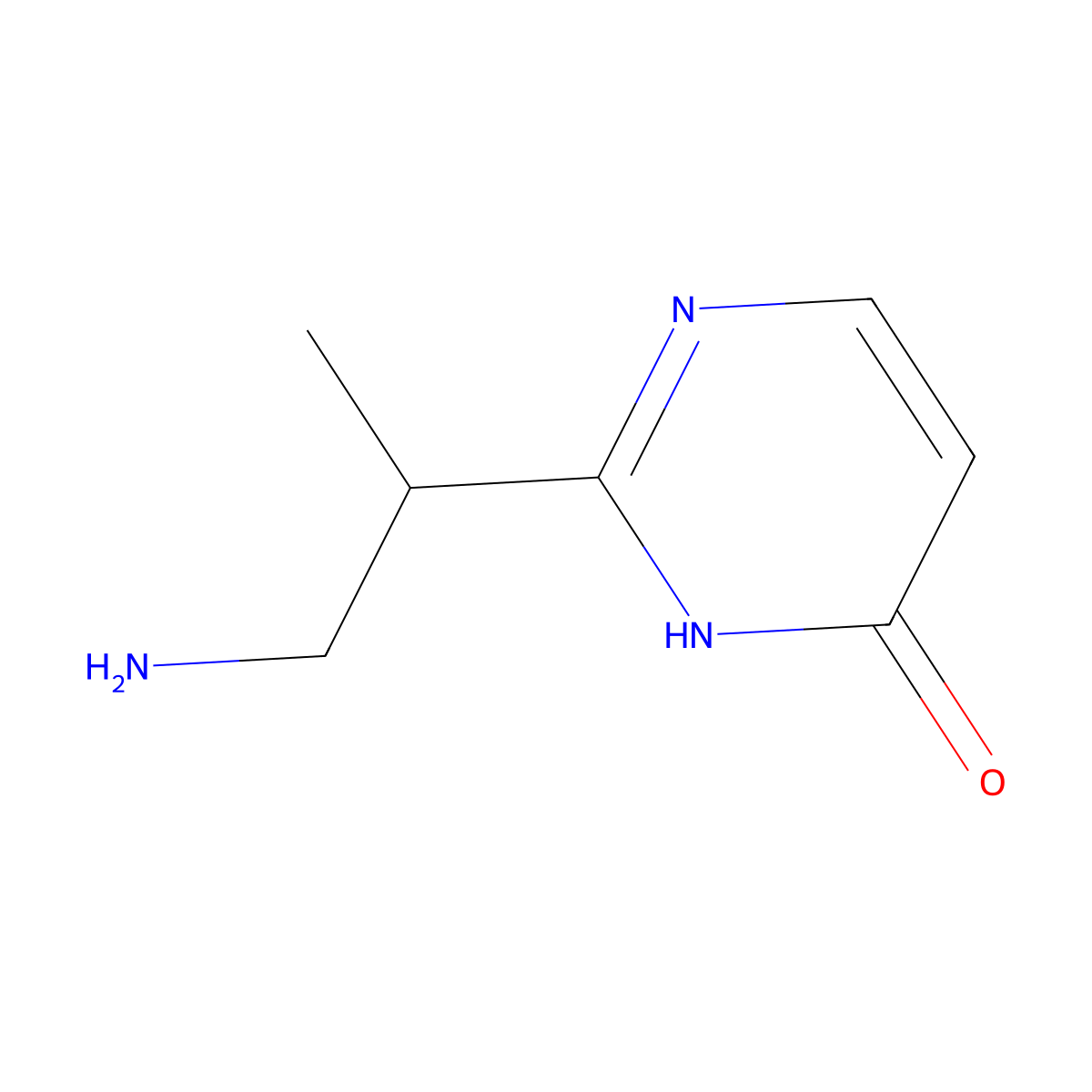2-(1-Aminopropan-2-yl)-3,4-dihydropyrimidin-4-one molecular structure, CAS 1342186-31-5