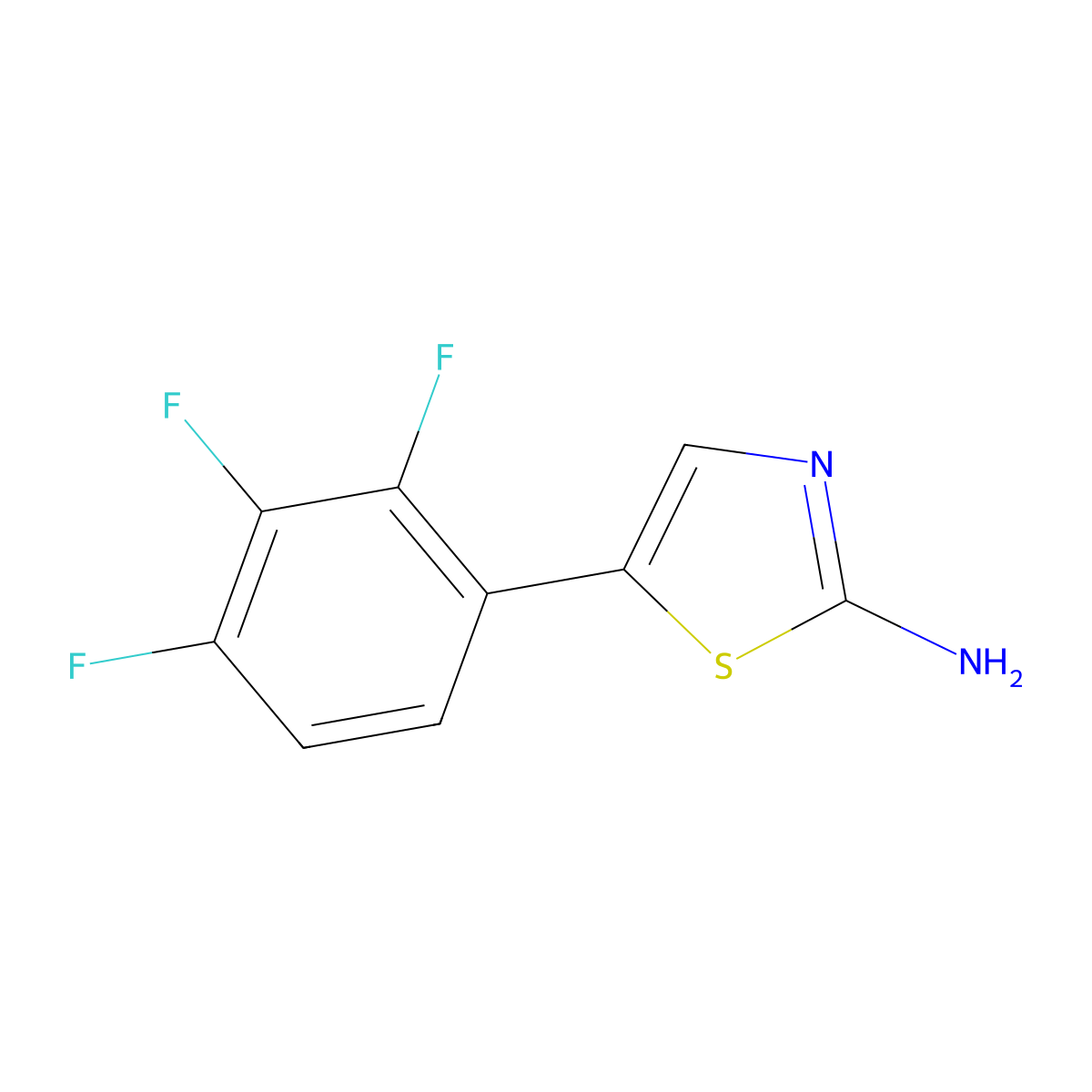5-(2,3,4-Trifluorophenyl)thiazol-2-amine molecular structure, CAS 1342187-41-0