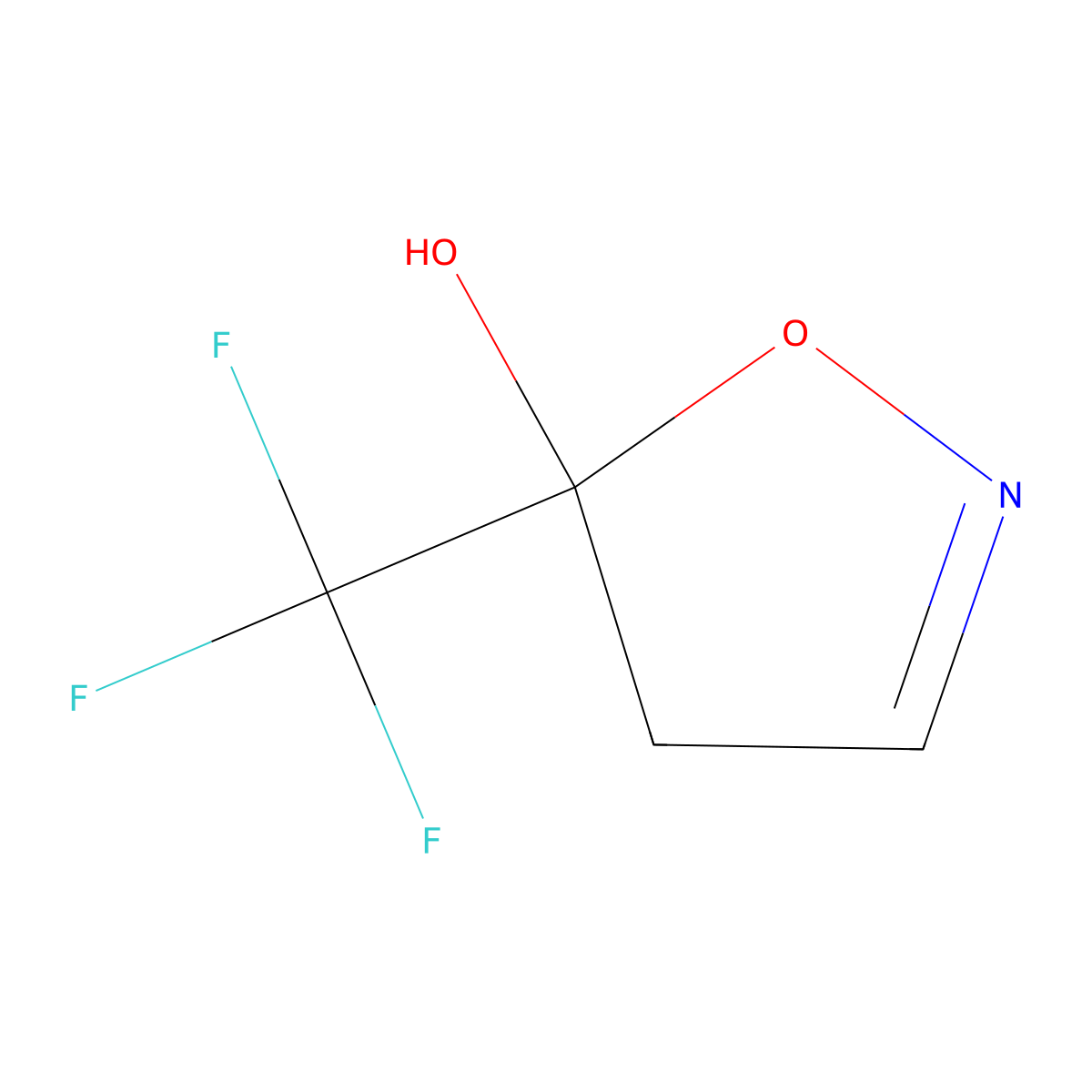 5-(Trifluoromethyl)-4,5-dihydro-1,2-oxazol-5-ol molecular structure, CAS 134219-67-3