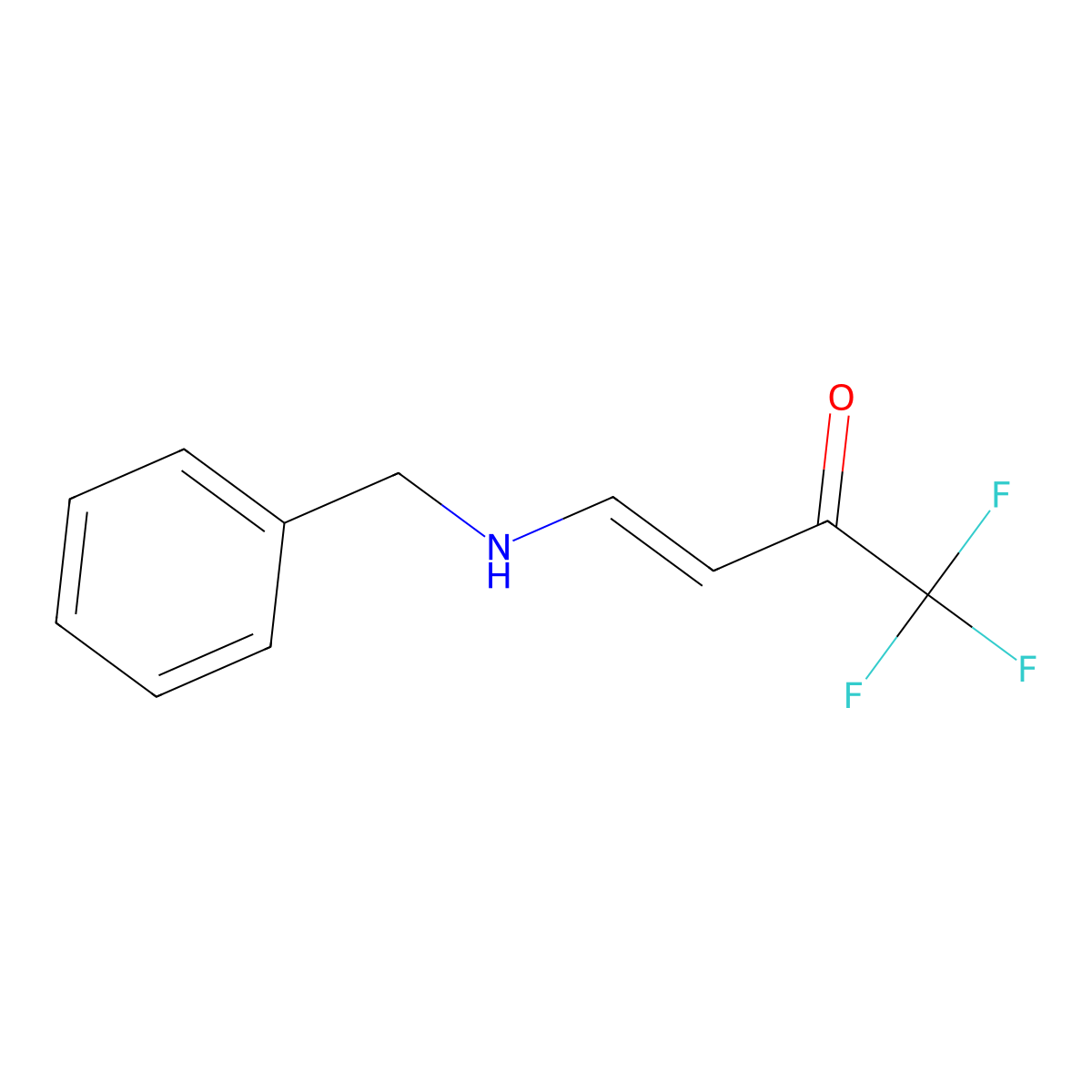 (3E)-4-(benzylamino)-1,1,1-trifluorobut-3-en-2-one molecular structure, CAS 134219-70-8