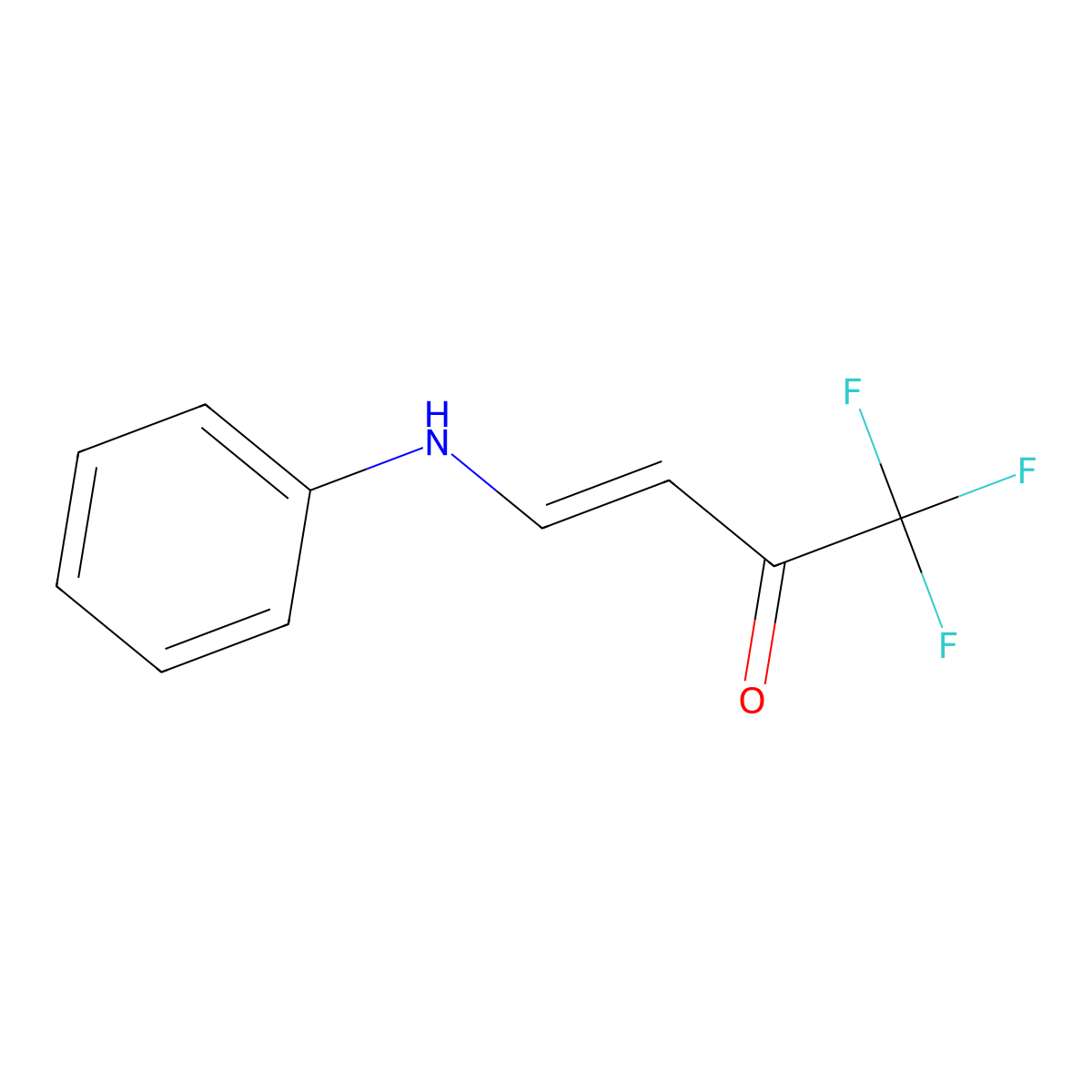 3-Oxo-1-(phenylamino)-4,4,4-trifluorobut-1-ene molecular structure, CAS 134219-71-9