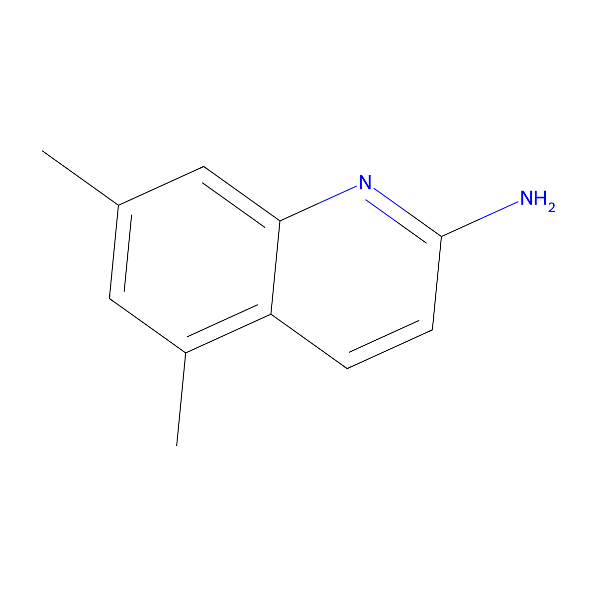 5,7-Dimethylquinolin-2-amine molecular structure, CAS 1342190-00-4
