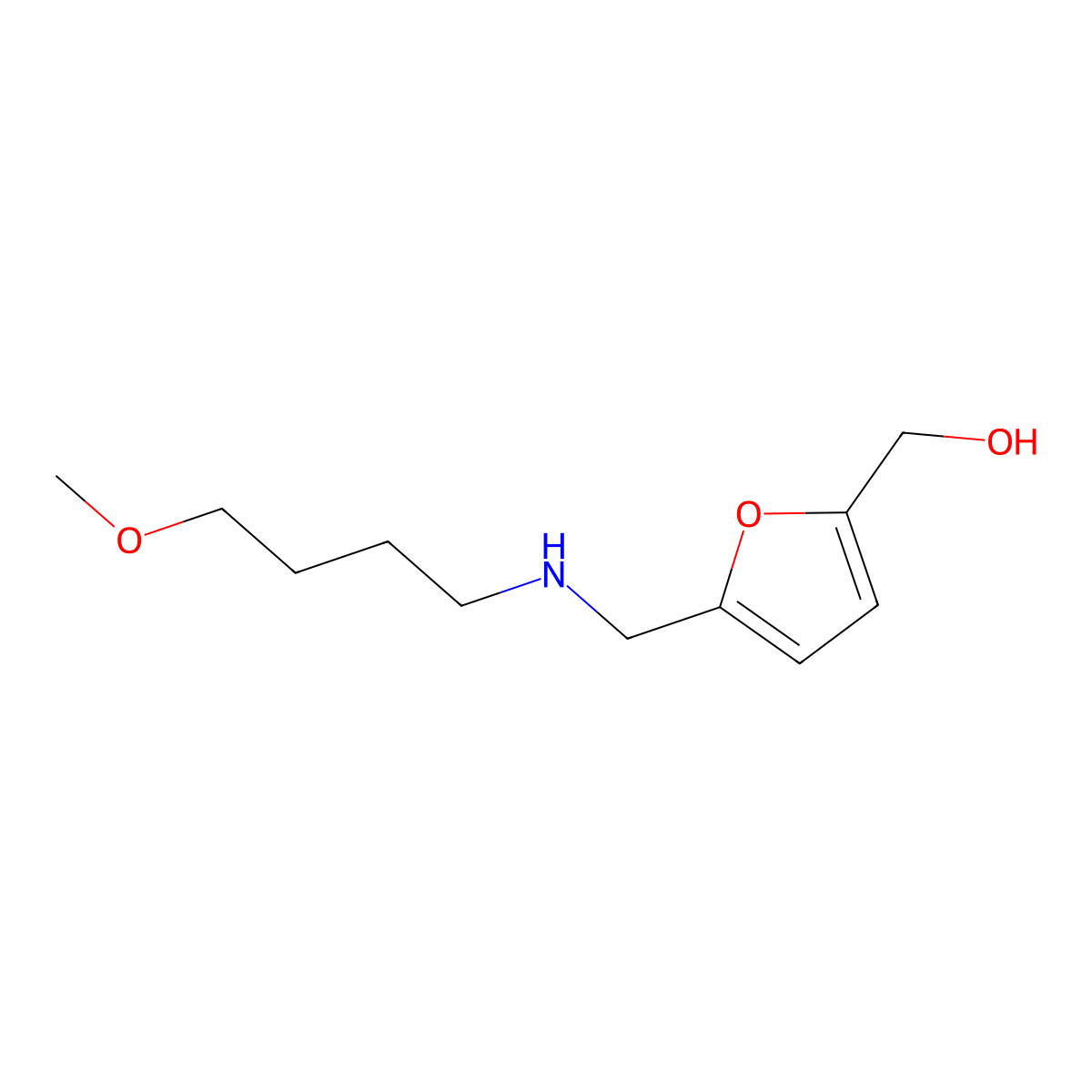 (5-{[(4-Methoxybutyl)amino]methyl}furan-2-yl)methanol molecular structure, CAS 1342194-31-3