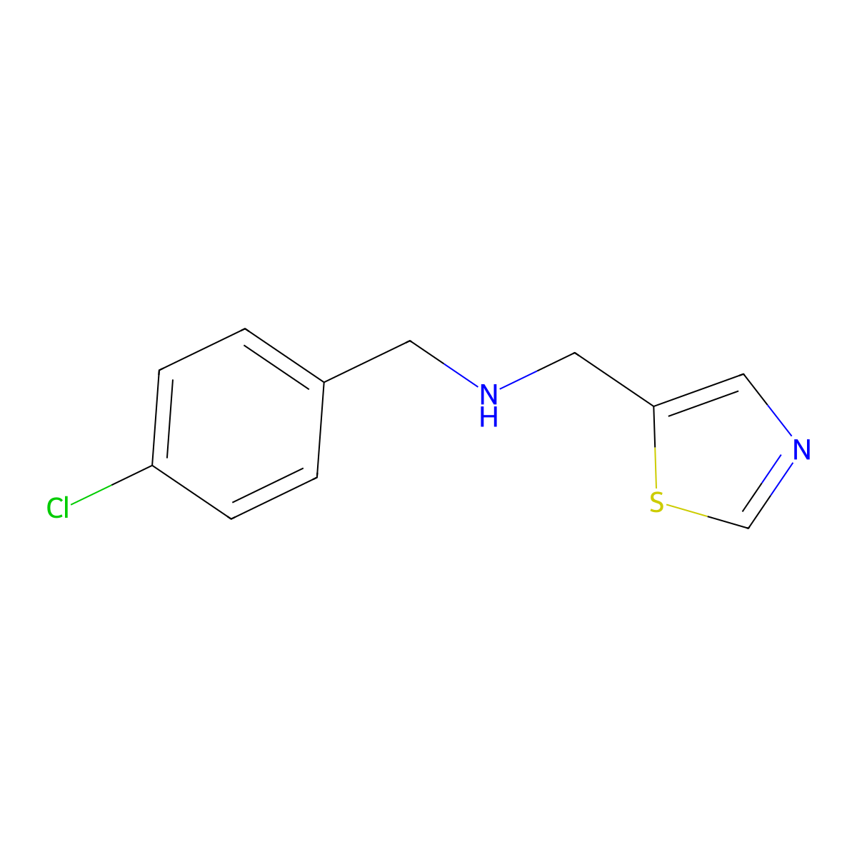 [(4-Chlorophenyl)methyl][(1,3-thiazol-5-yl)methyl]amine molecular structure, CAS 1342194-78-8