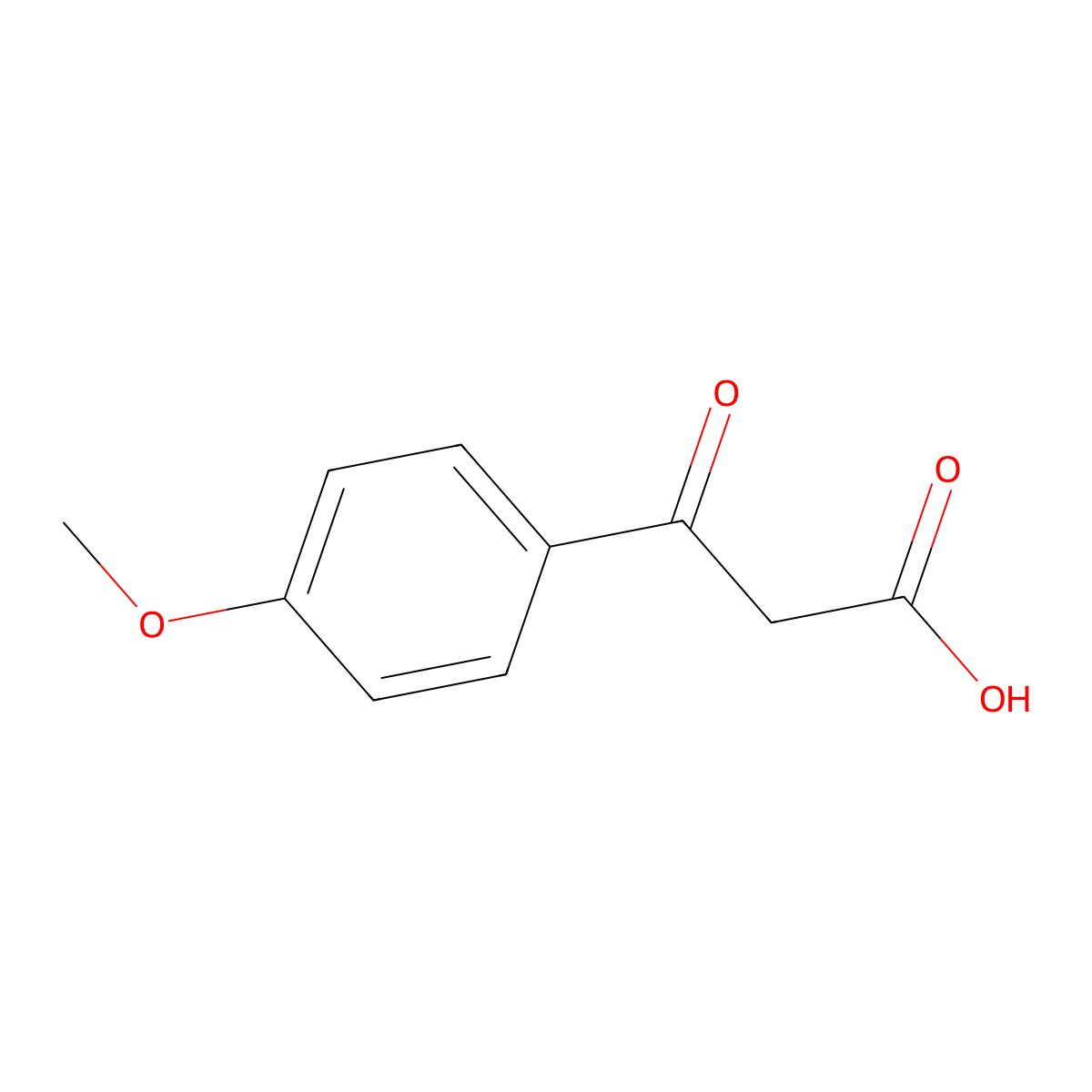 3-(4-Methoxyphenyl)-3-oxopropanoic acid molecular structure, CAS 13422-77-0