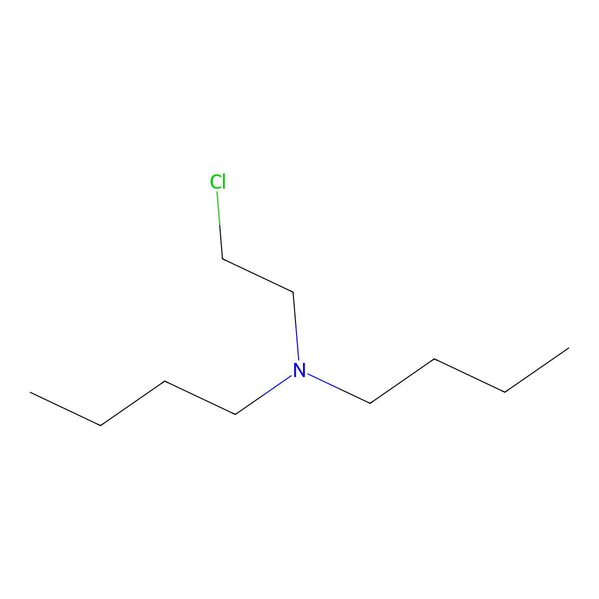 N-(2-Chloroethyl)dibutylamine molecular structure, CAS 13422-90-7